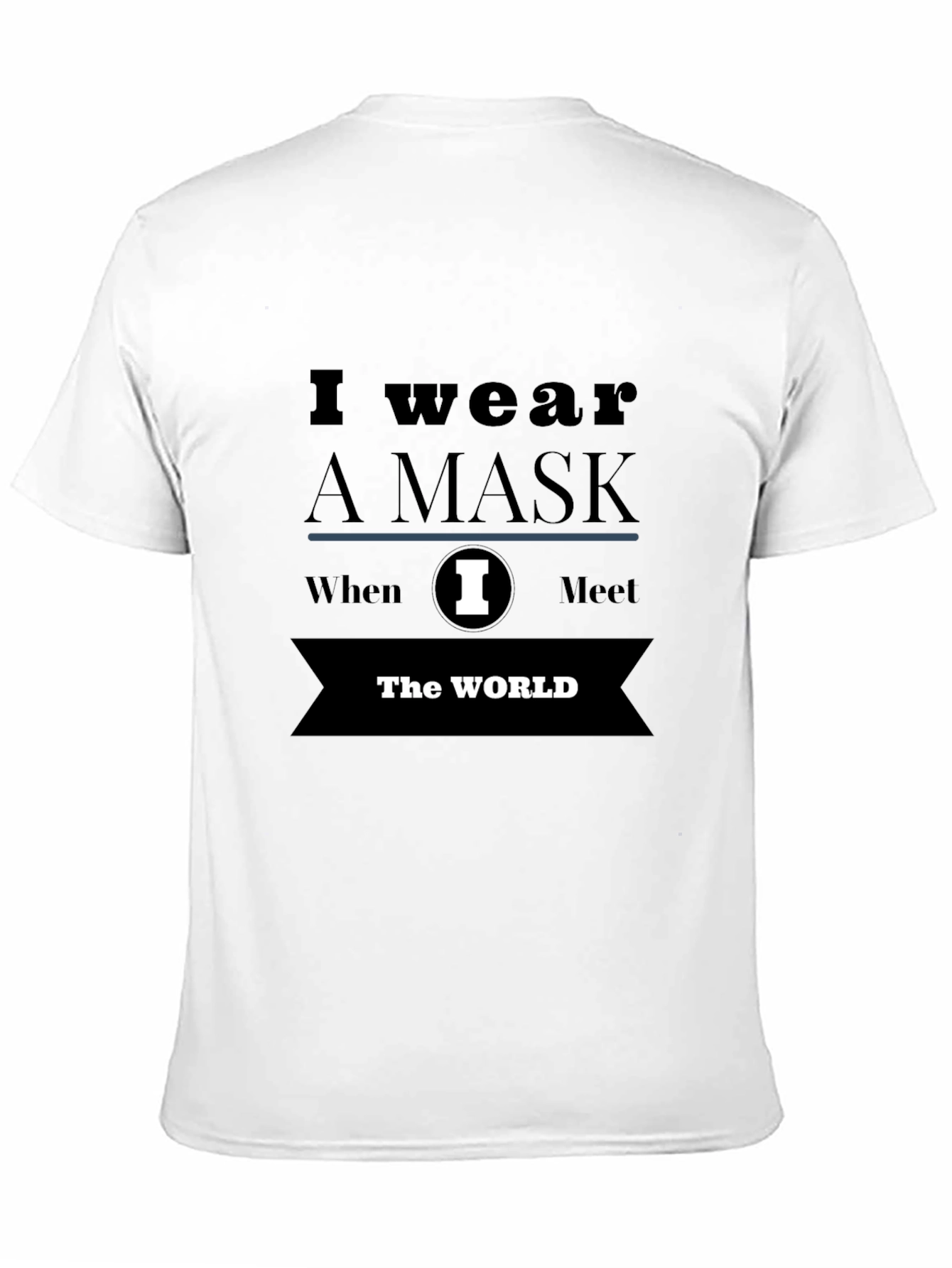 I Wear A Mask Black Graphic Tee