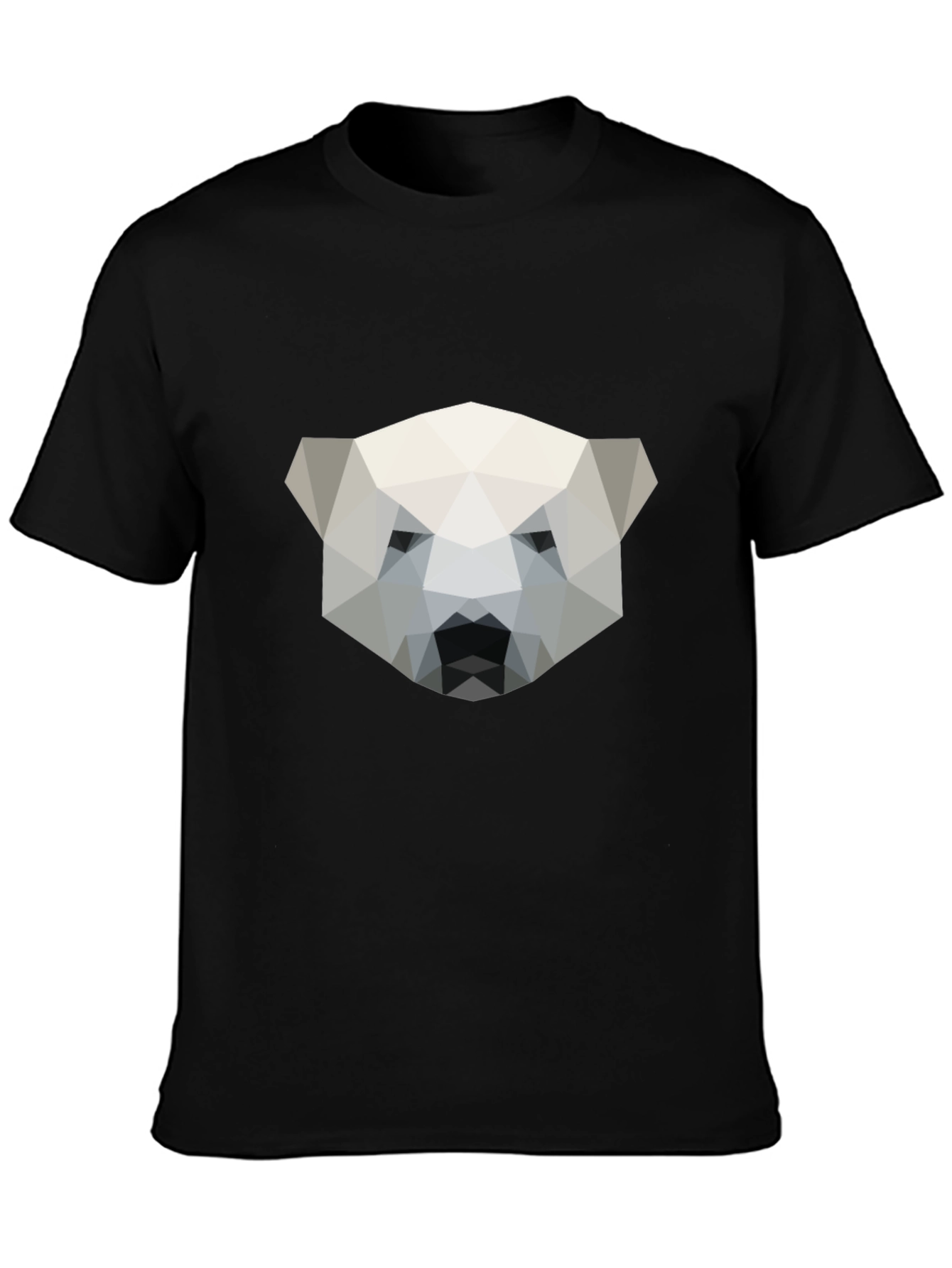 Geometric Polar Bear Graphic Tee - Modern Style