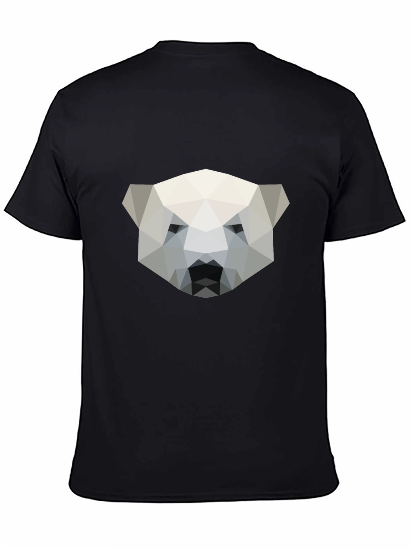 Geometric Polar Bear Graphic Tee - Modern Style
