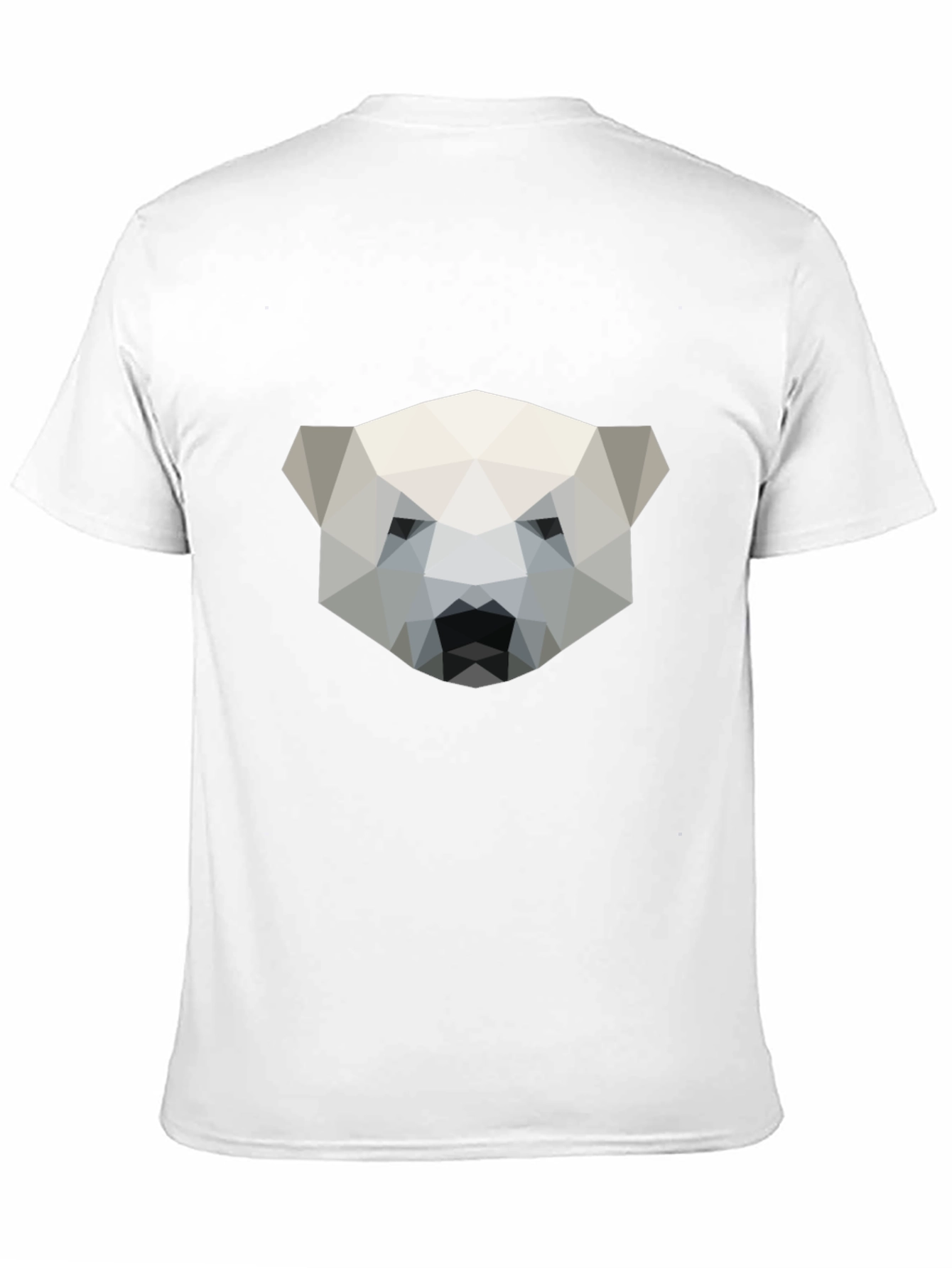 Geometric Polar Bear Graphic Tee - Modern Style