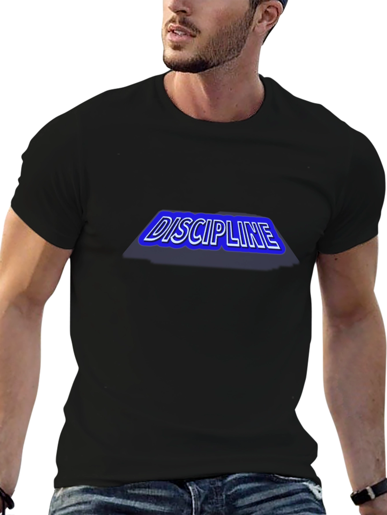 Discipline Graphic Tee - Black Cotton T-Shirt