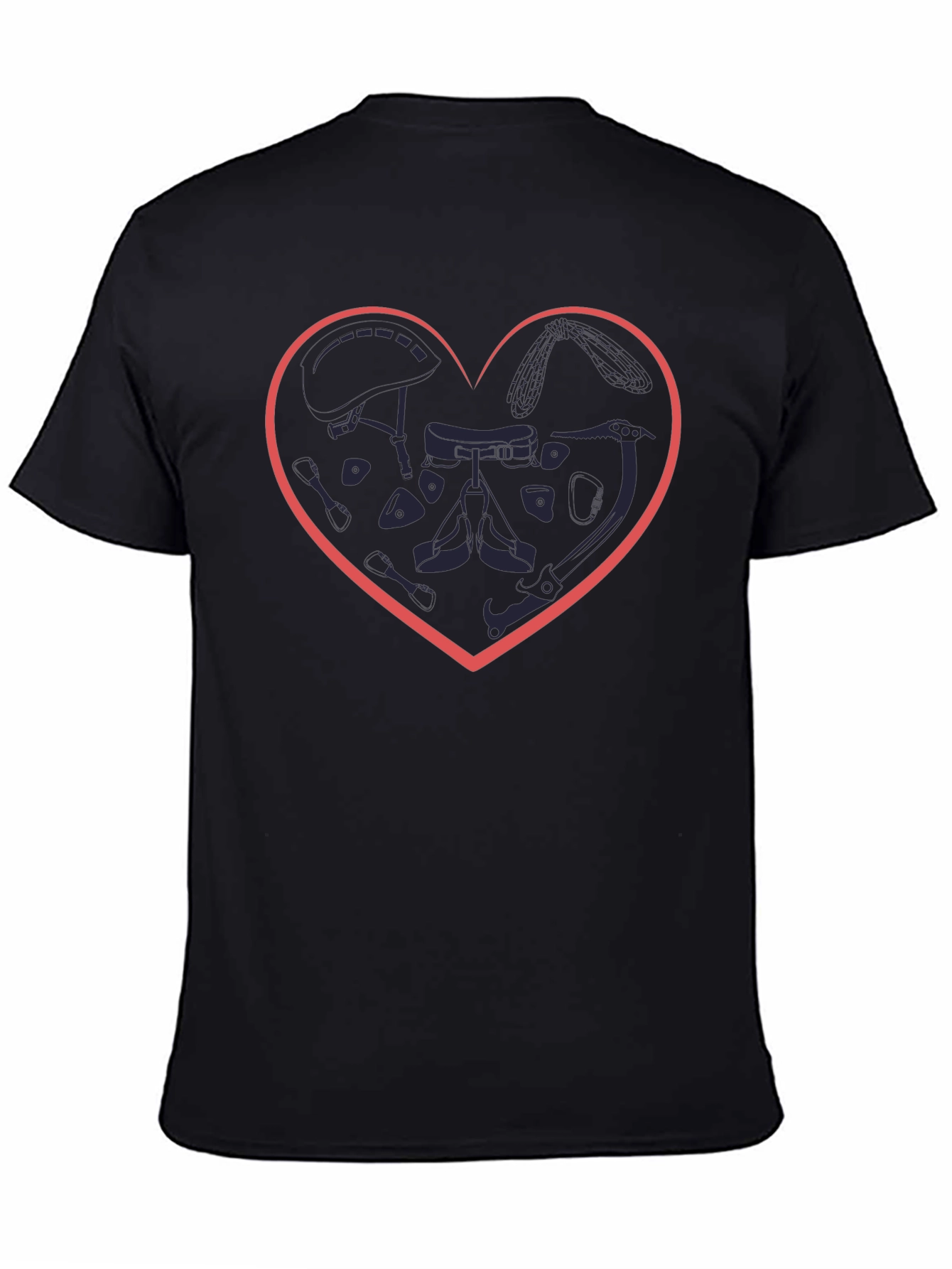 Climbing Gear Heart T-Shirt - Love Climbing!
