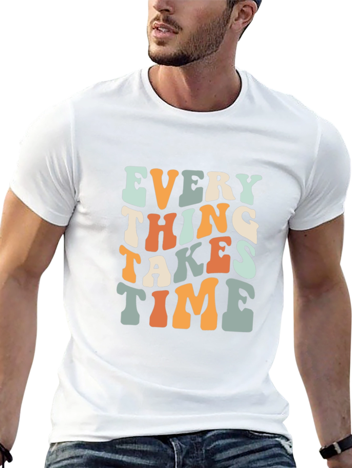 Everything Takes Time Retro Graphic T-Shirt