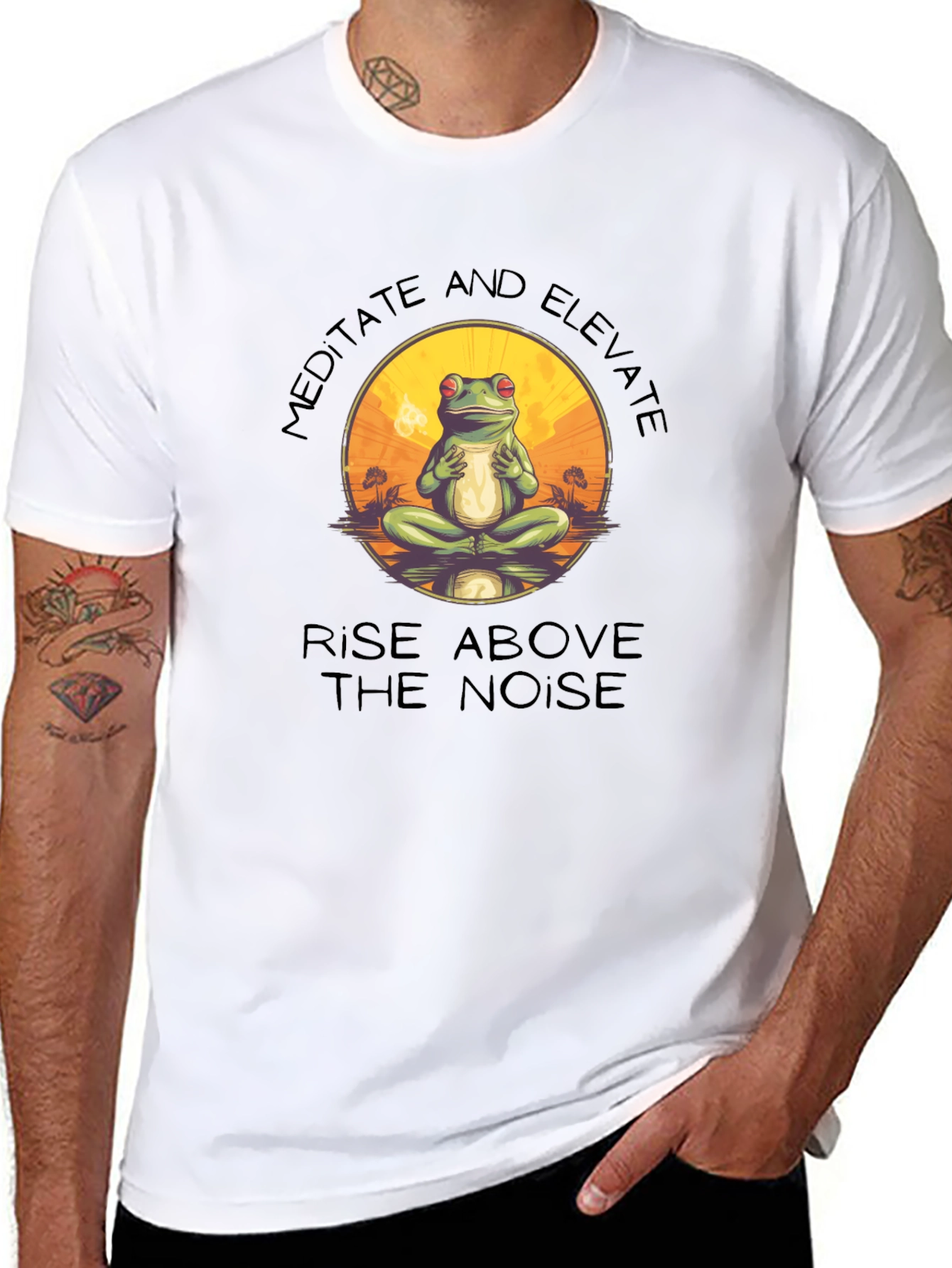 Meditate and Elevate Frog T-Shirt