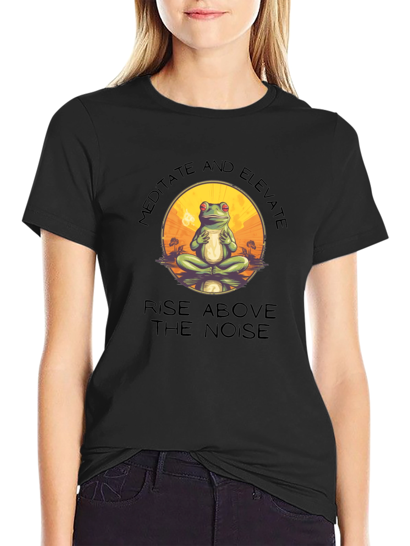 Meditate and Elevate Frog T-Shirt