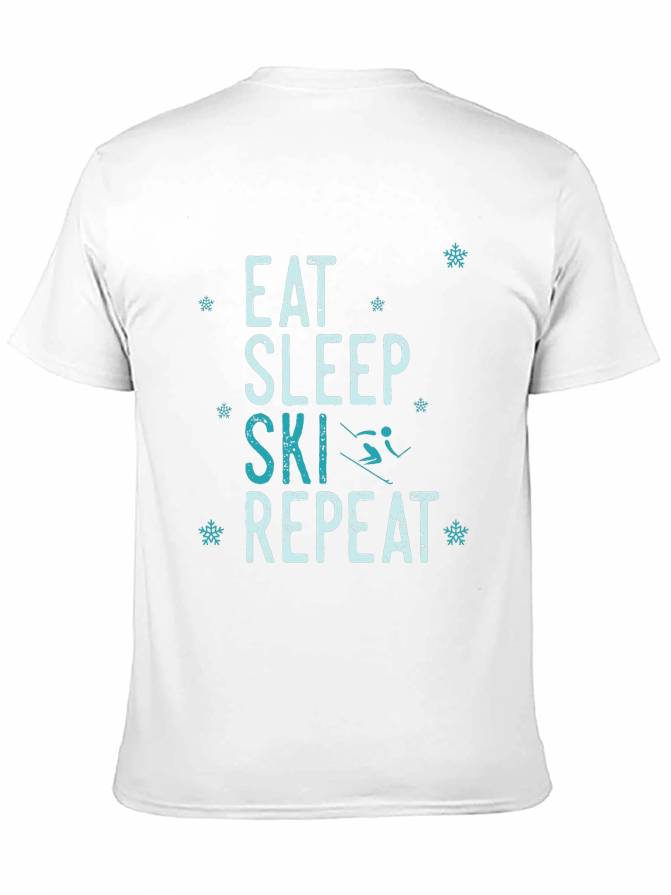 Eat Sleep Ski Repeat Black T-Shirt