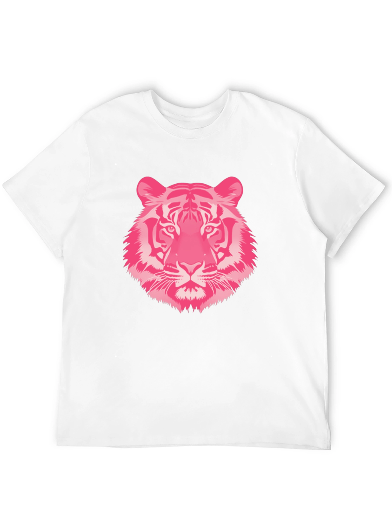 Pink Tiger Graphic Tee - Black Cotton T-Shirt