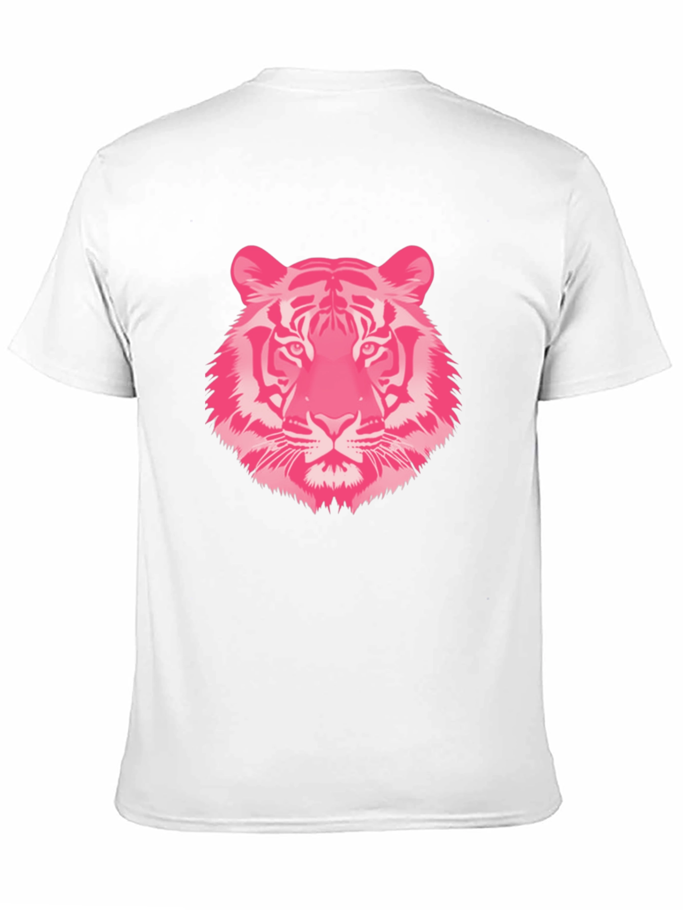 Pink Tiger Graphic Tee - Black Cotton T-Shirt