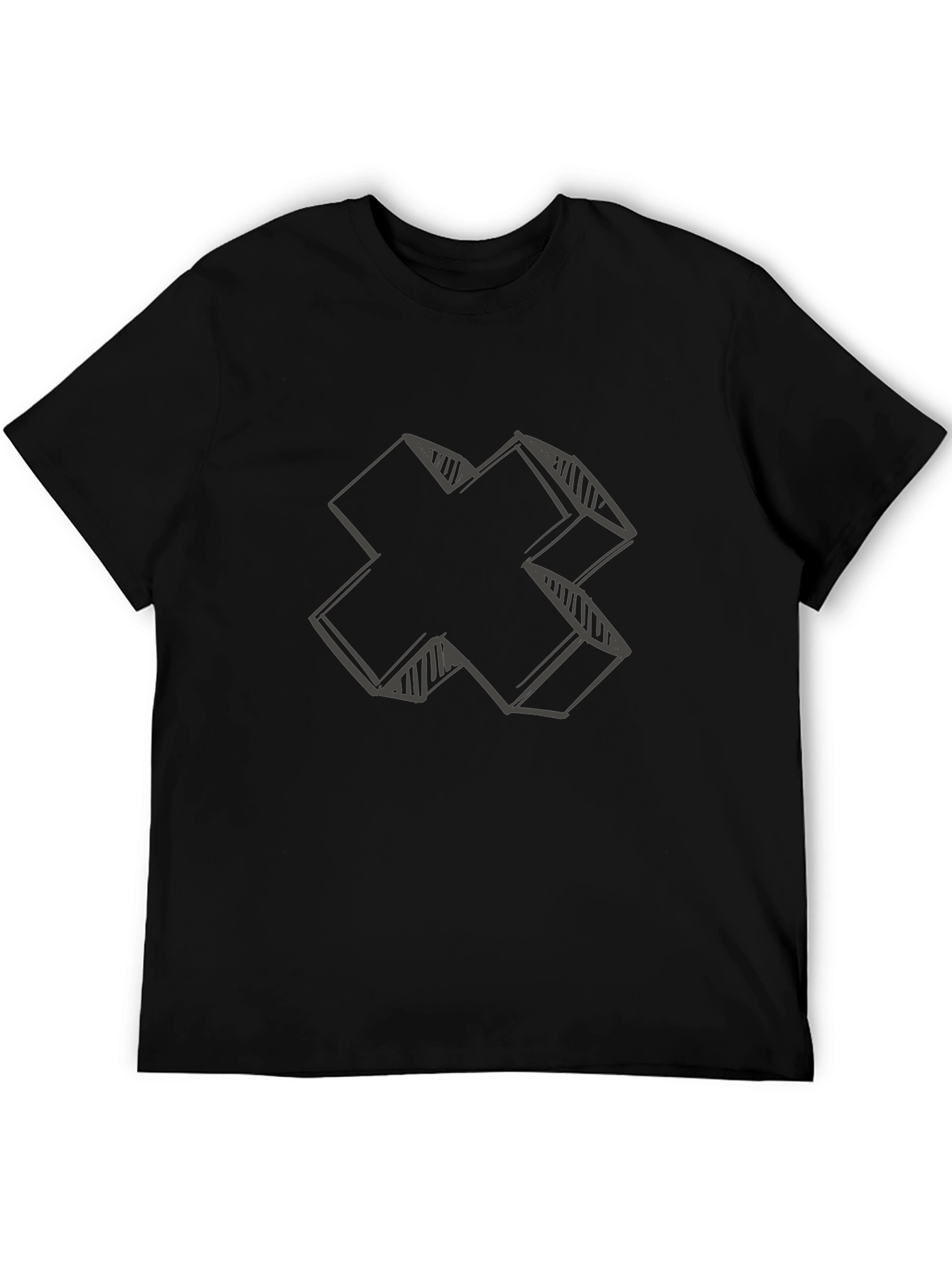 Abstract Cross Graphic Tee