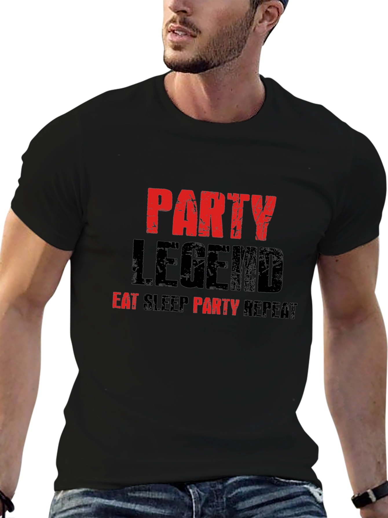 Party Legend Graphic Tee - Eat Sleep Party Repeat