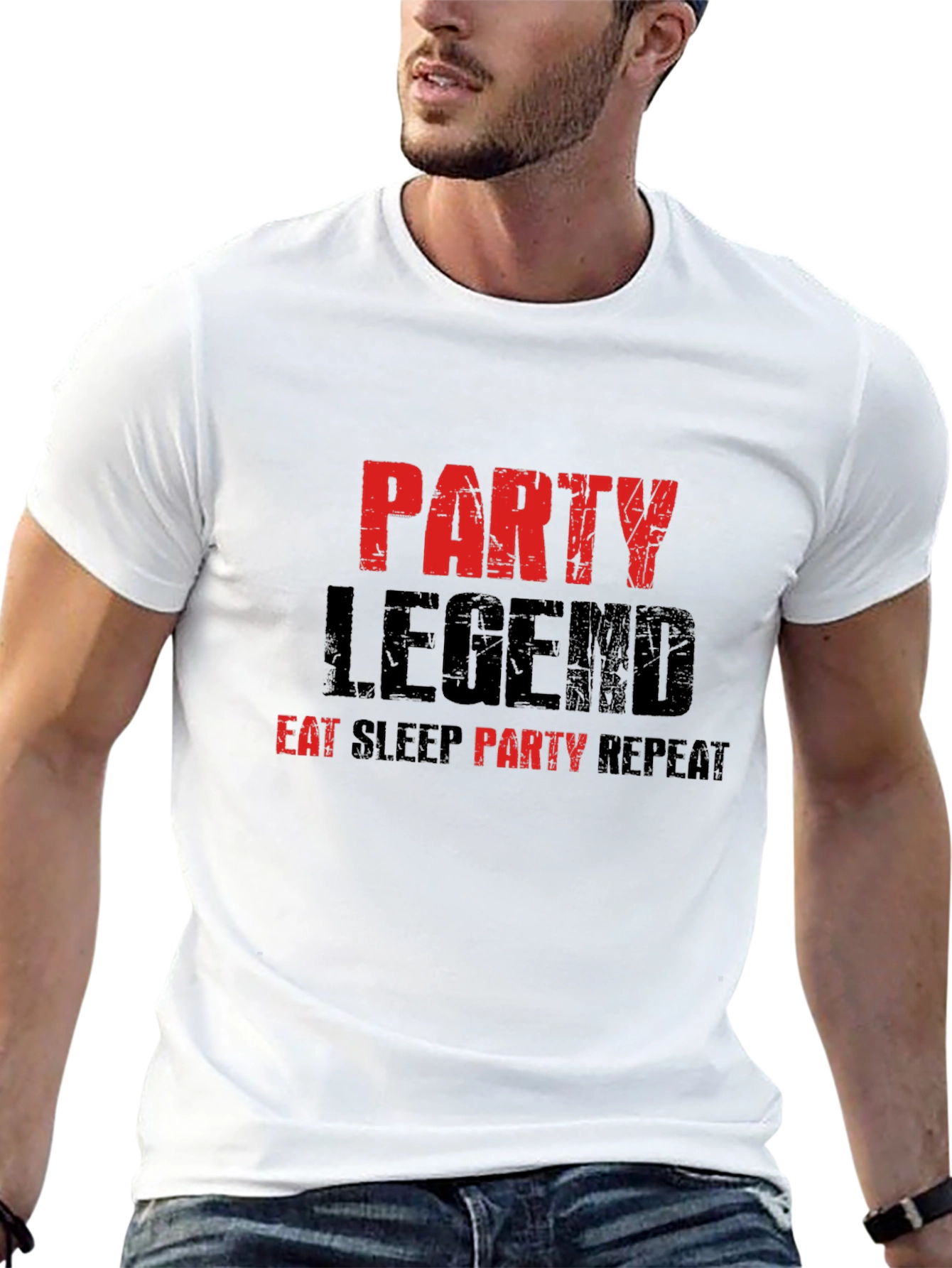 Party Legend Graphic Tee - Eat Sleep Party Repeat