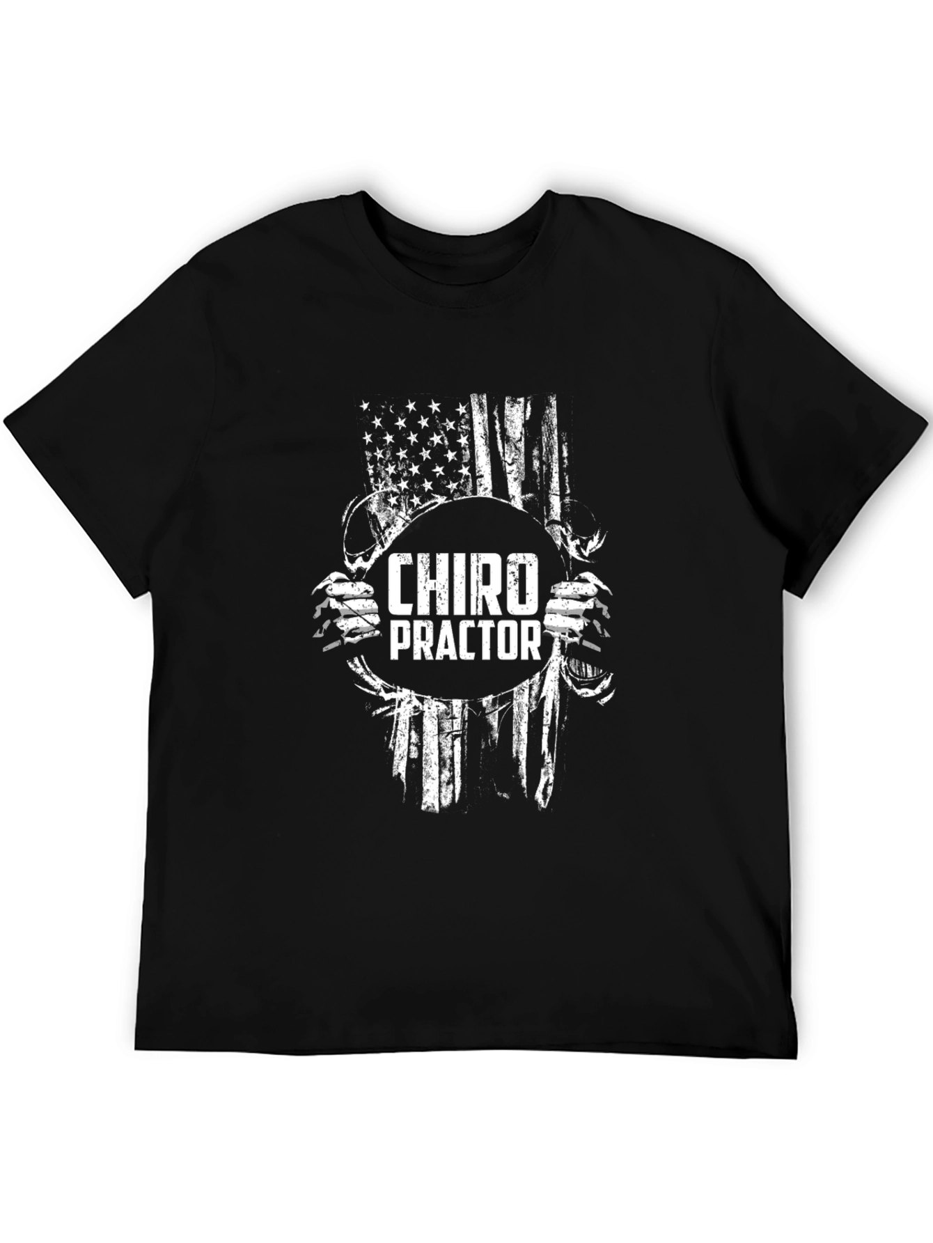 Chiropractor American Flag Graphic T-Shirt