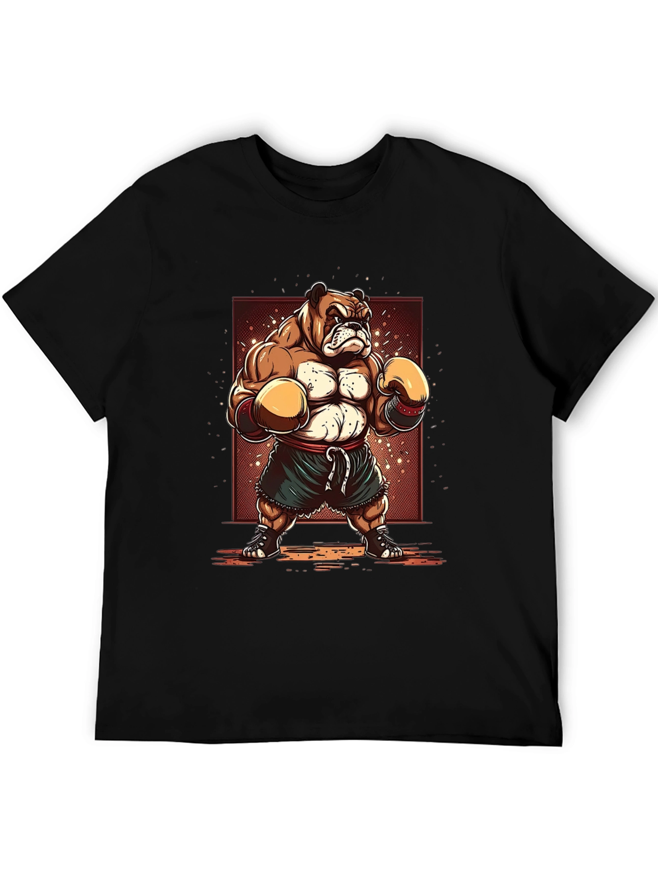 Bulldog Boxer T-Shirt - Cartoon Style