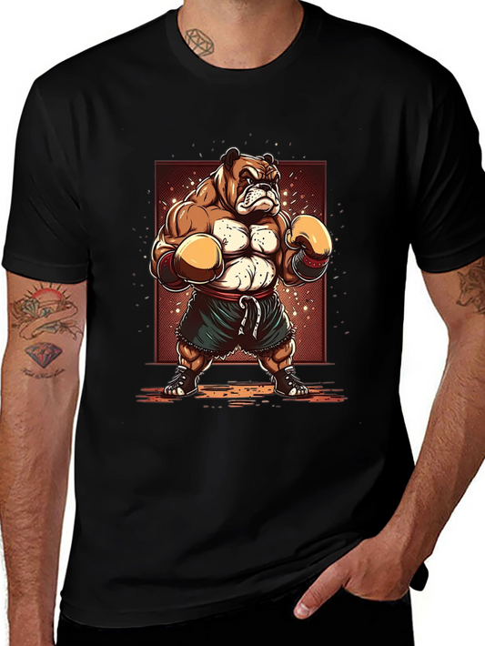 Bulldog Boxer T-Shirt - Cartoon Style