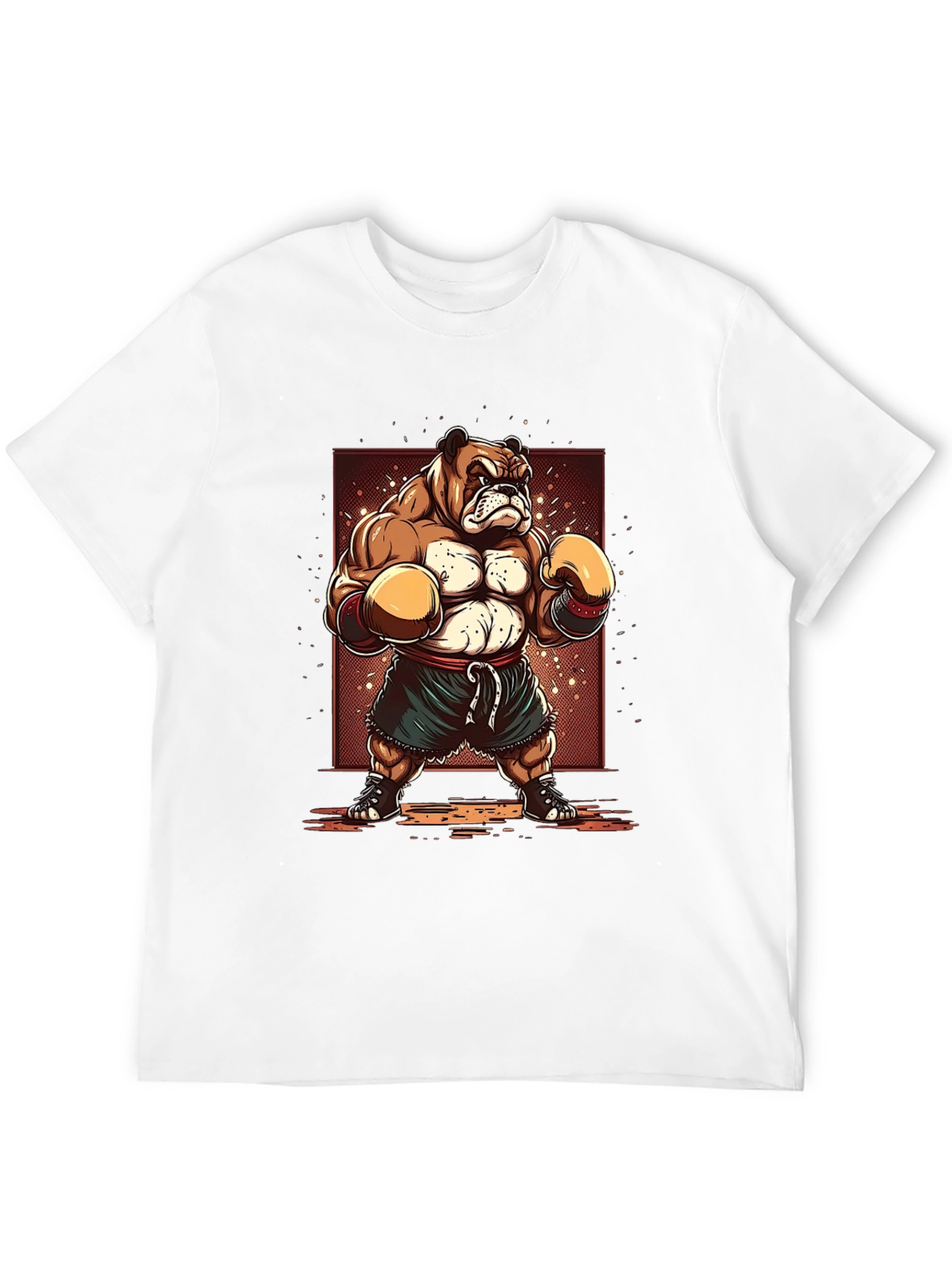Bulldog Boxer T-Shirt - Cartoon Style