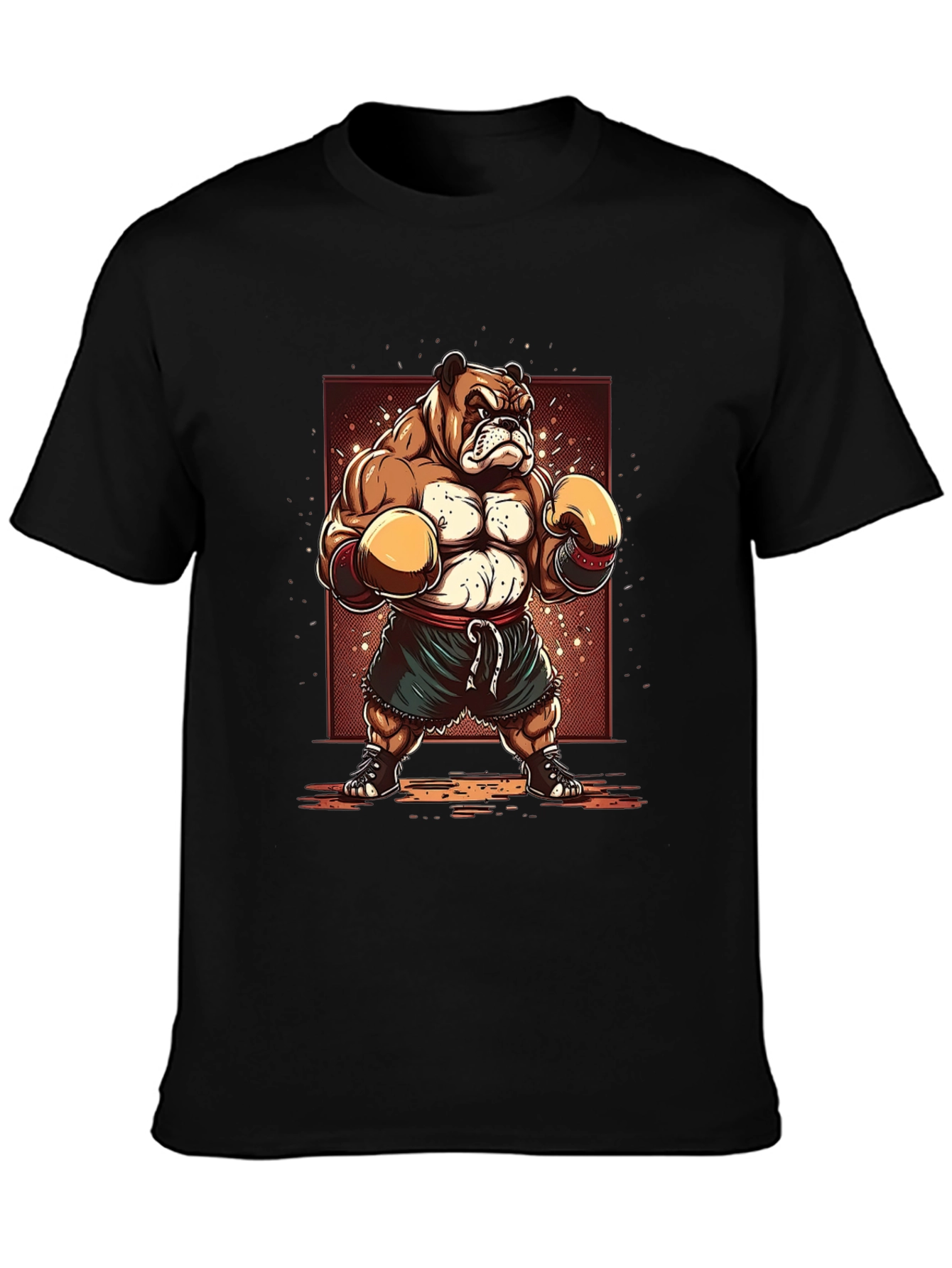 Bulldog Boxer T-Shirt - Cartoon Style