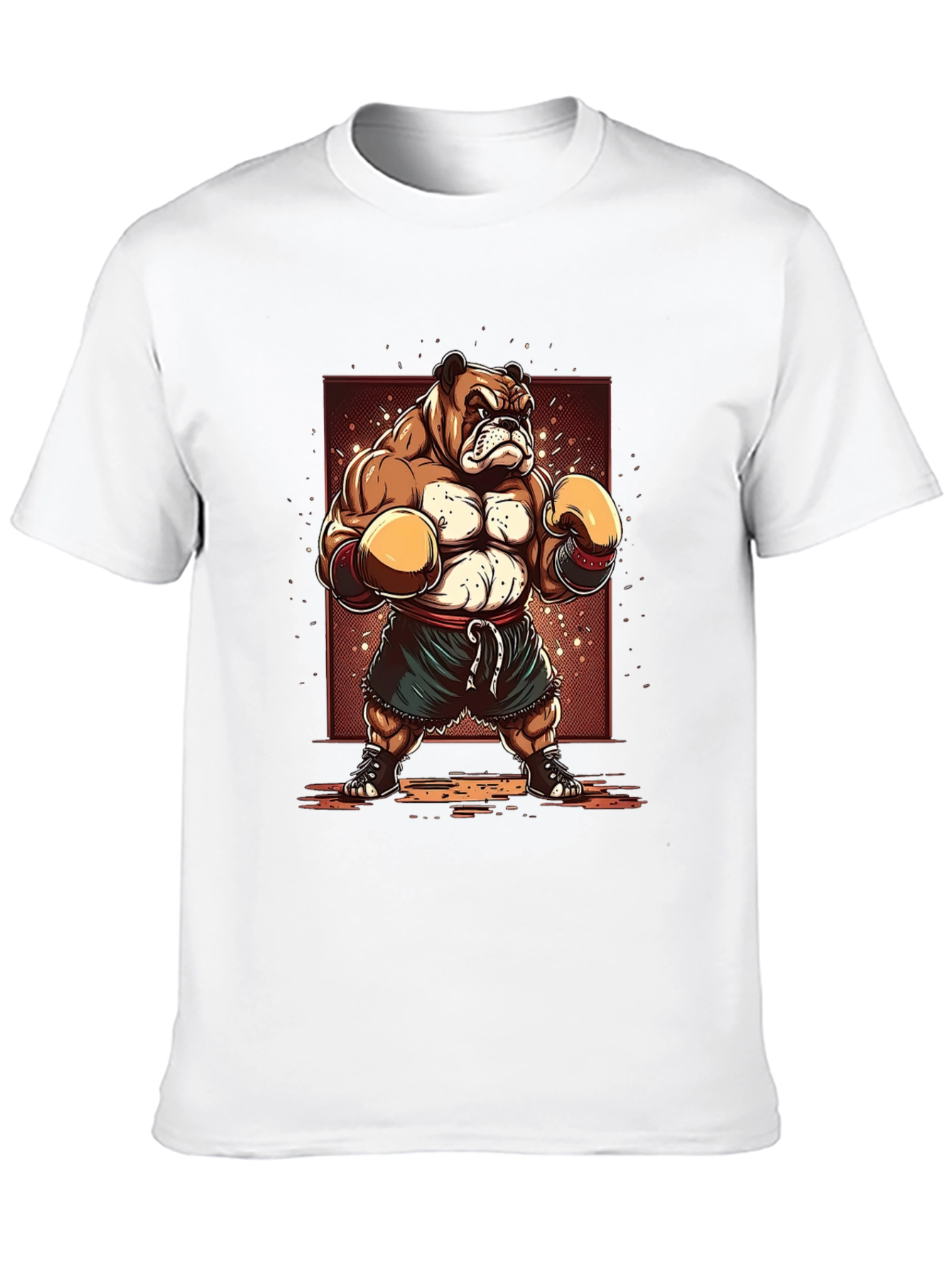 Bulldog Boxer T-Shirt - Cartoon Style