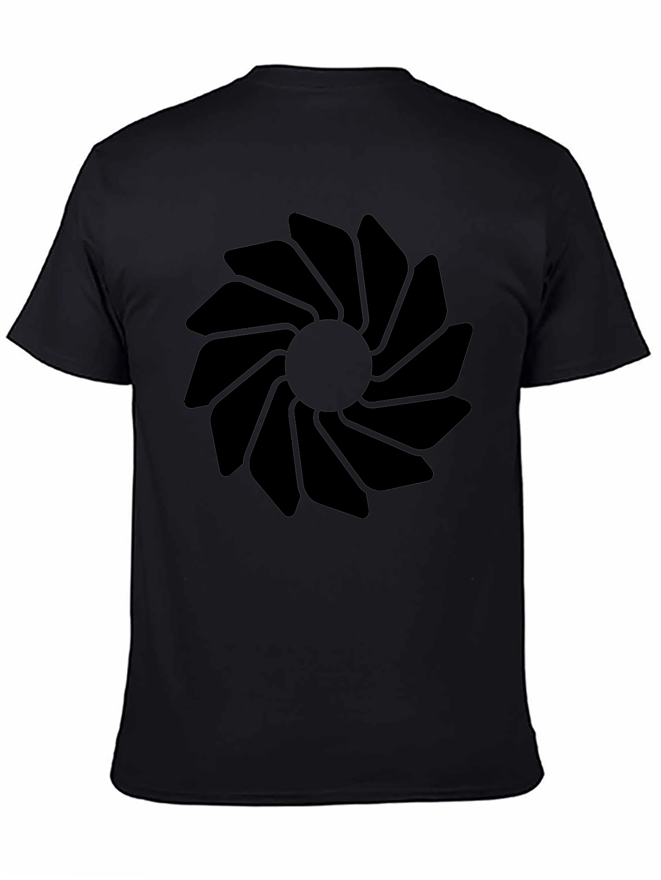 Abstract Petal Graphic Print Crew Neck T-Shirt