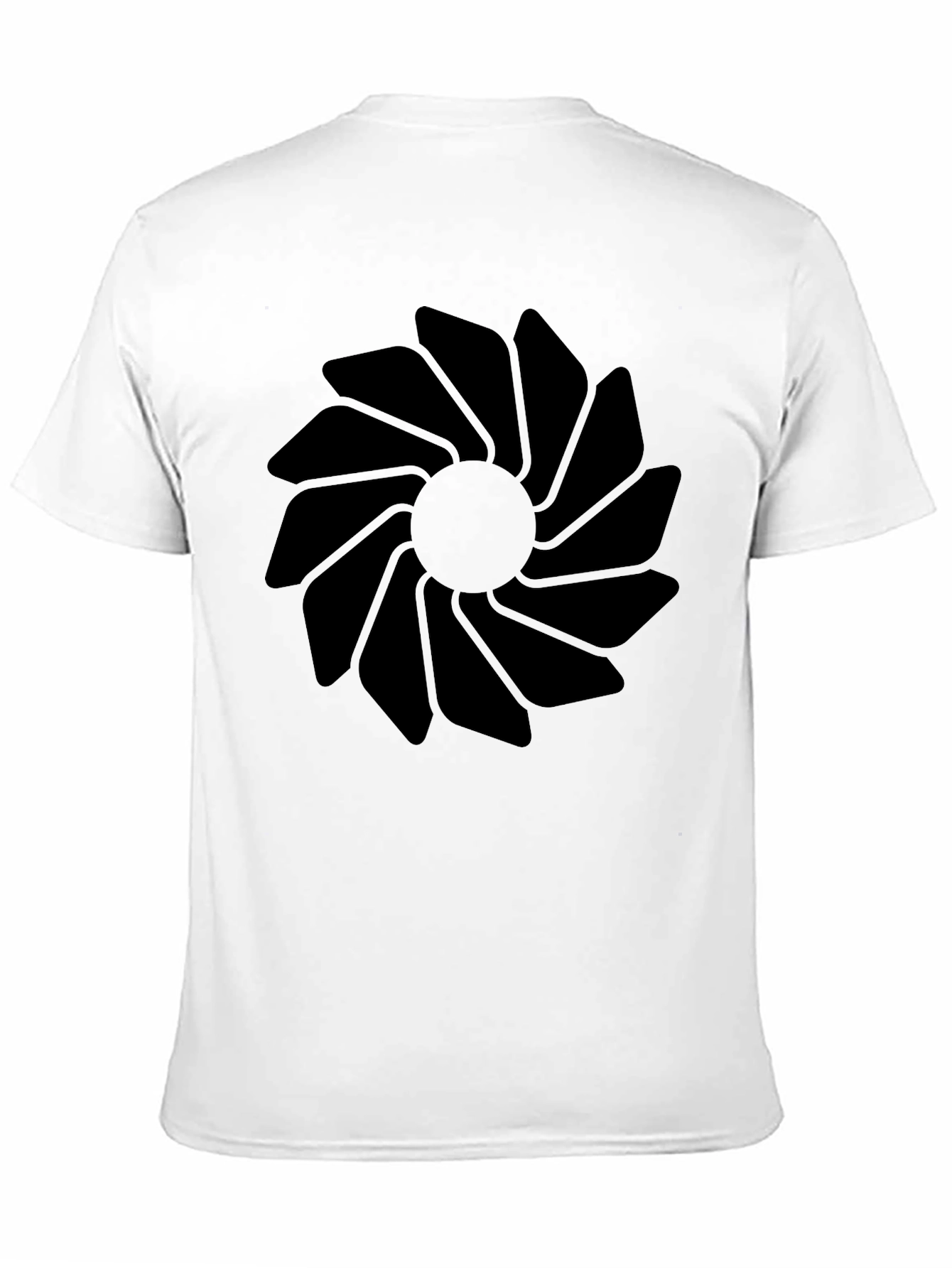 Abstract Petal Graphic Print Crew Neck T-Shirt