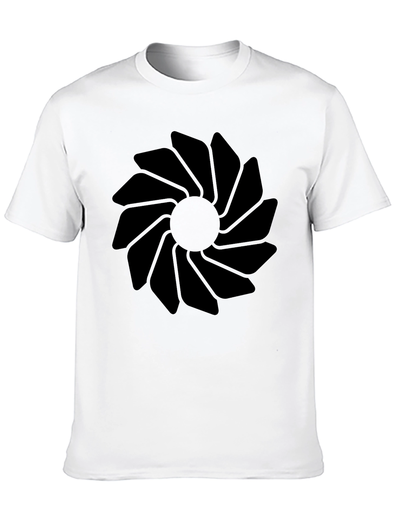 Abstract Petal Graphic Print Crew Neck T-Shirt