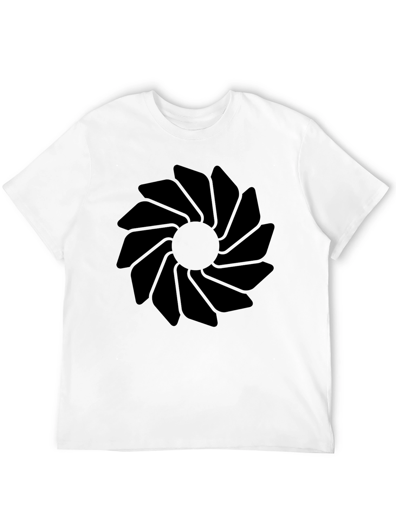 Abstract Petal Graphic Print Crew Neck T-Shirt