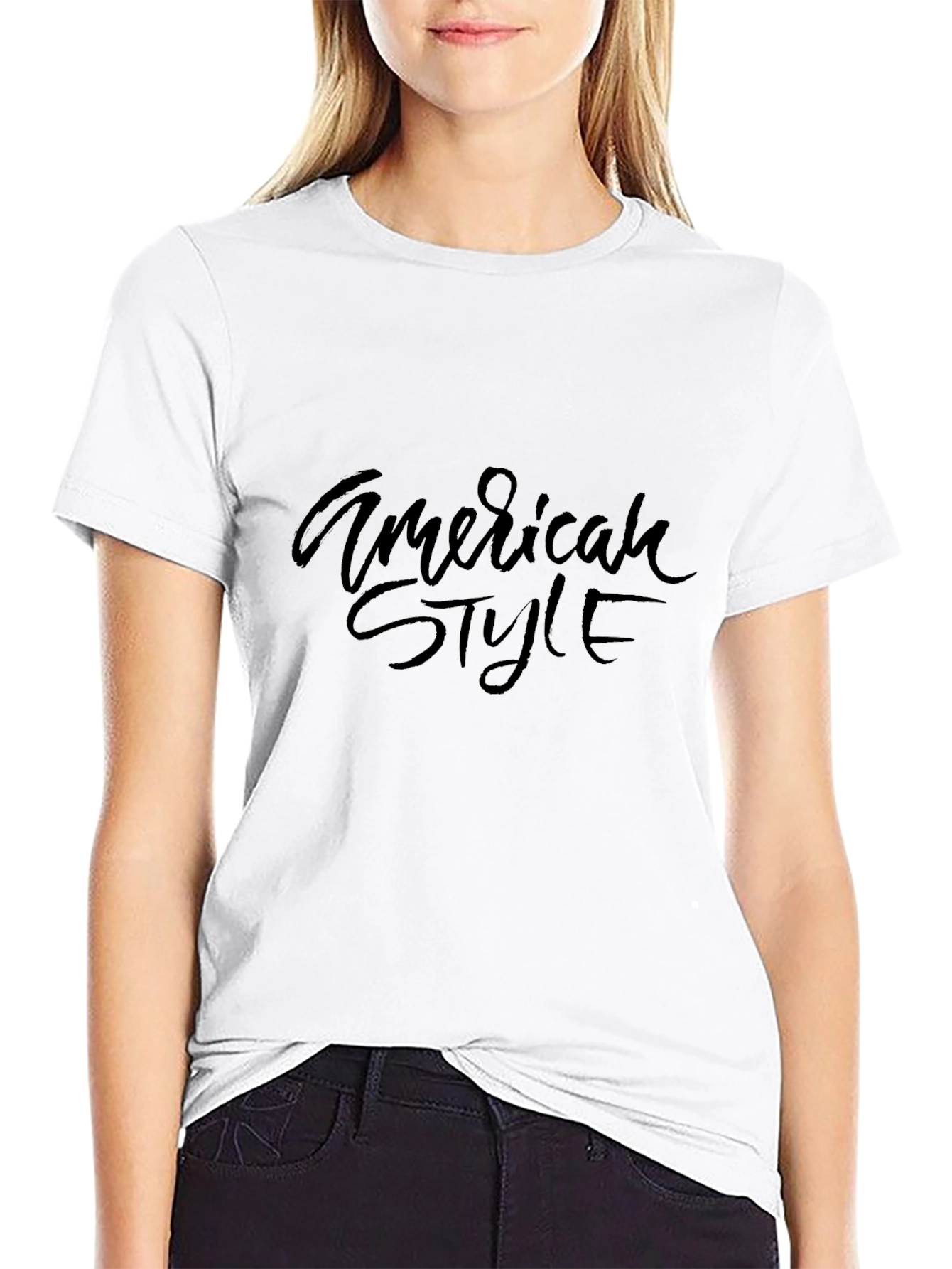 American Style Black T-Shirt