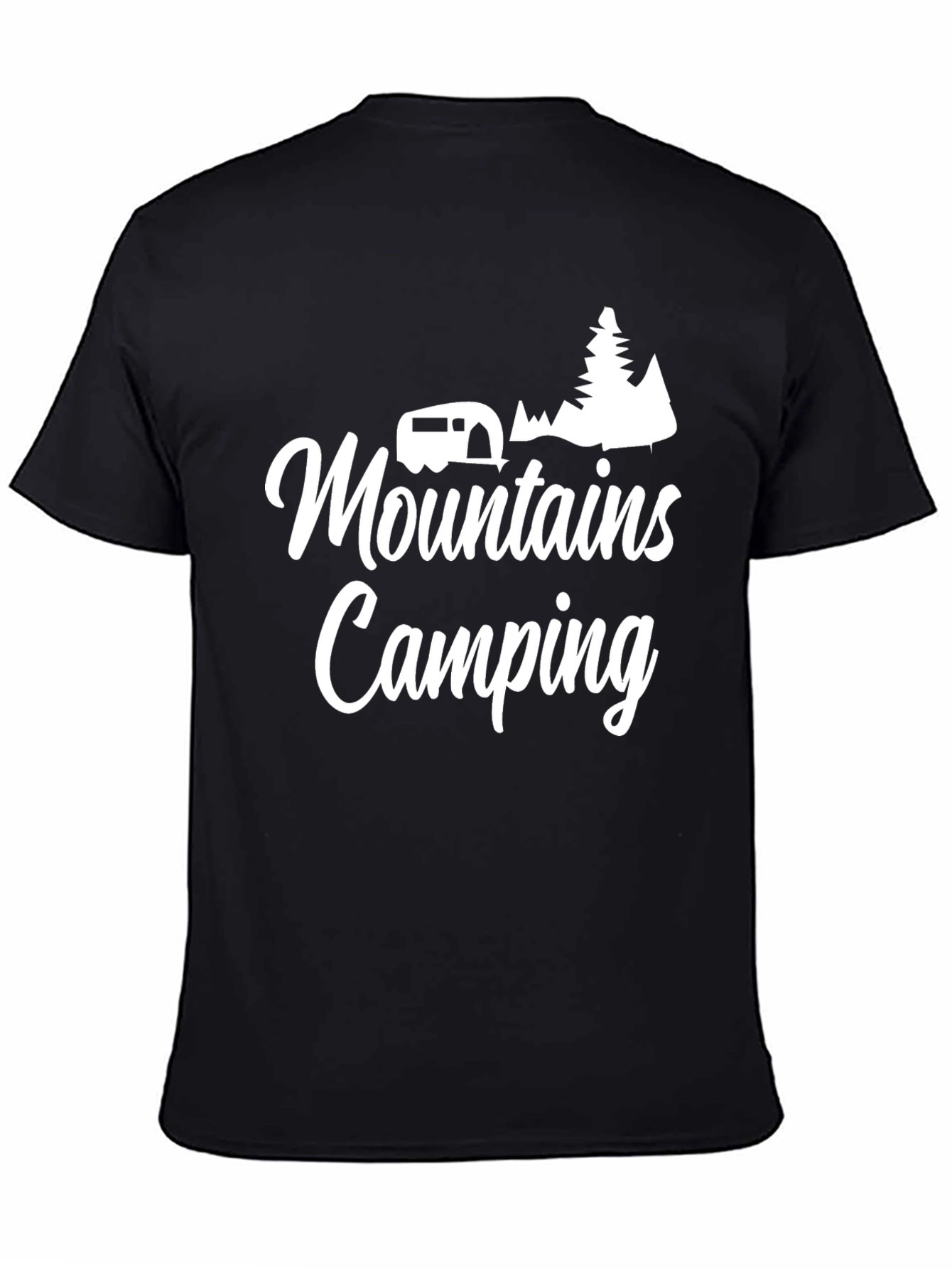 Mountains Camping Black T-Shirt