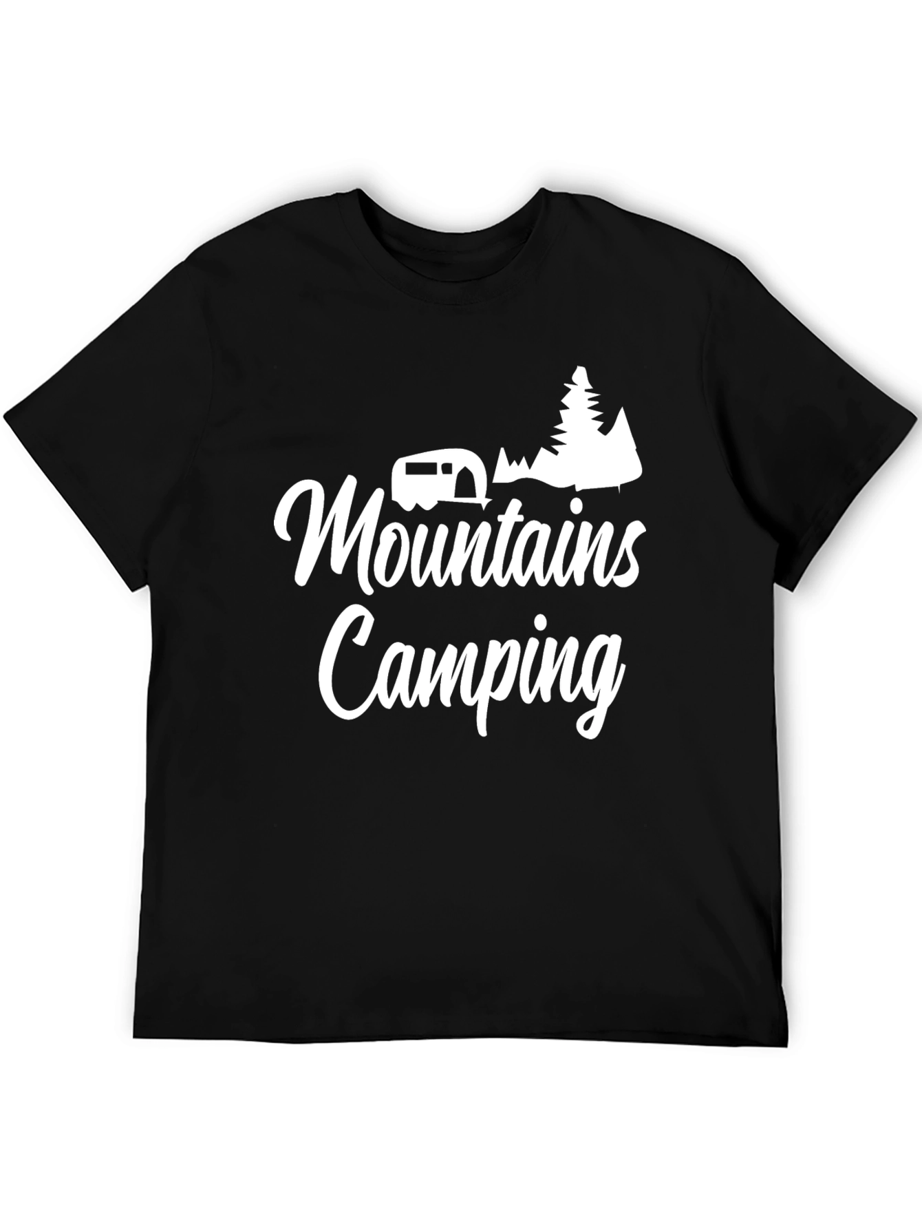 Mountains Camping Black T-Shirt