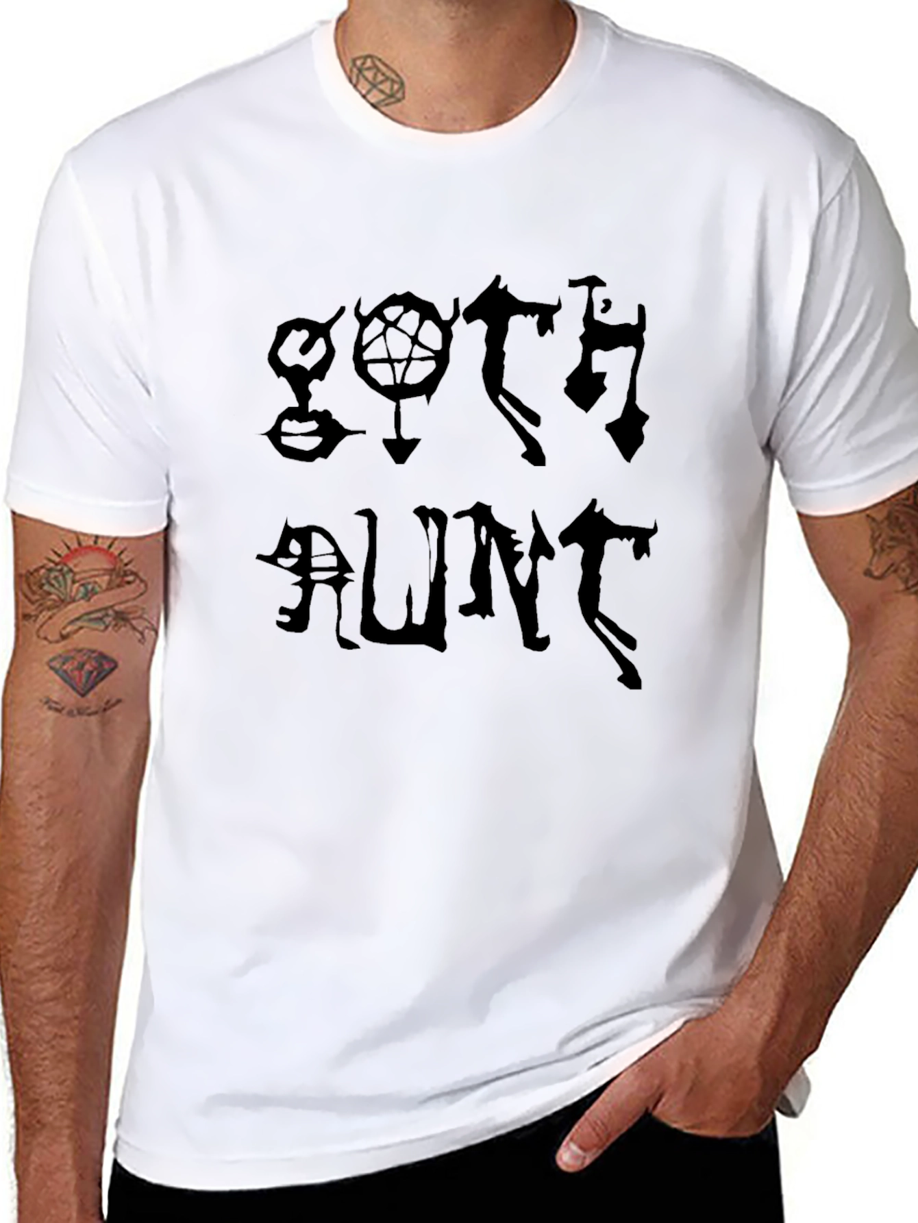 Goth Aunt Graphic Tee - Dark Humor T-Shirt
