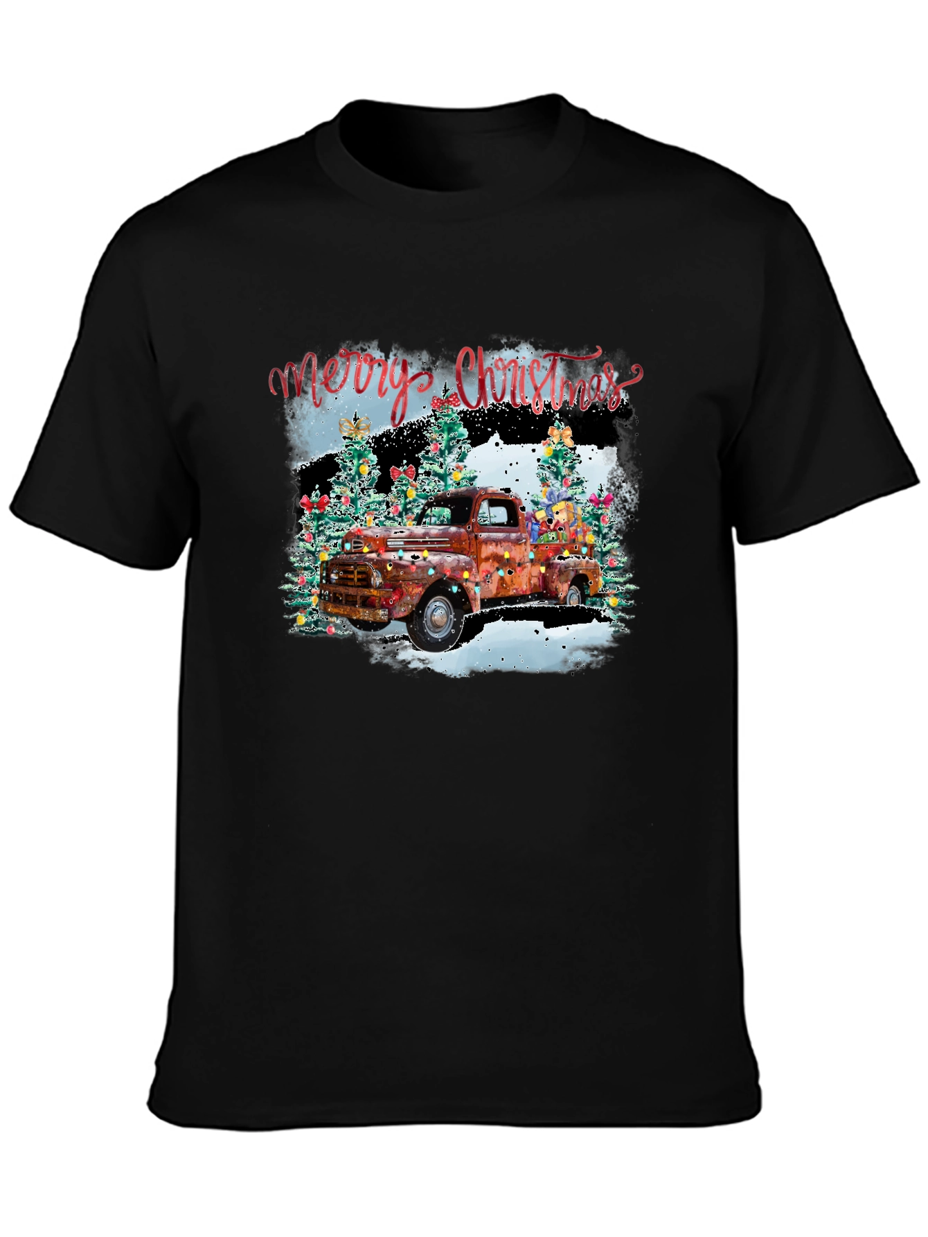 Merry Christmas Truck Graphic Tee
