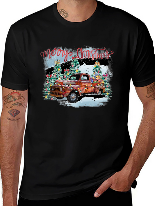 Merry Christmas Truck Graphic Tee