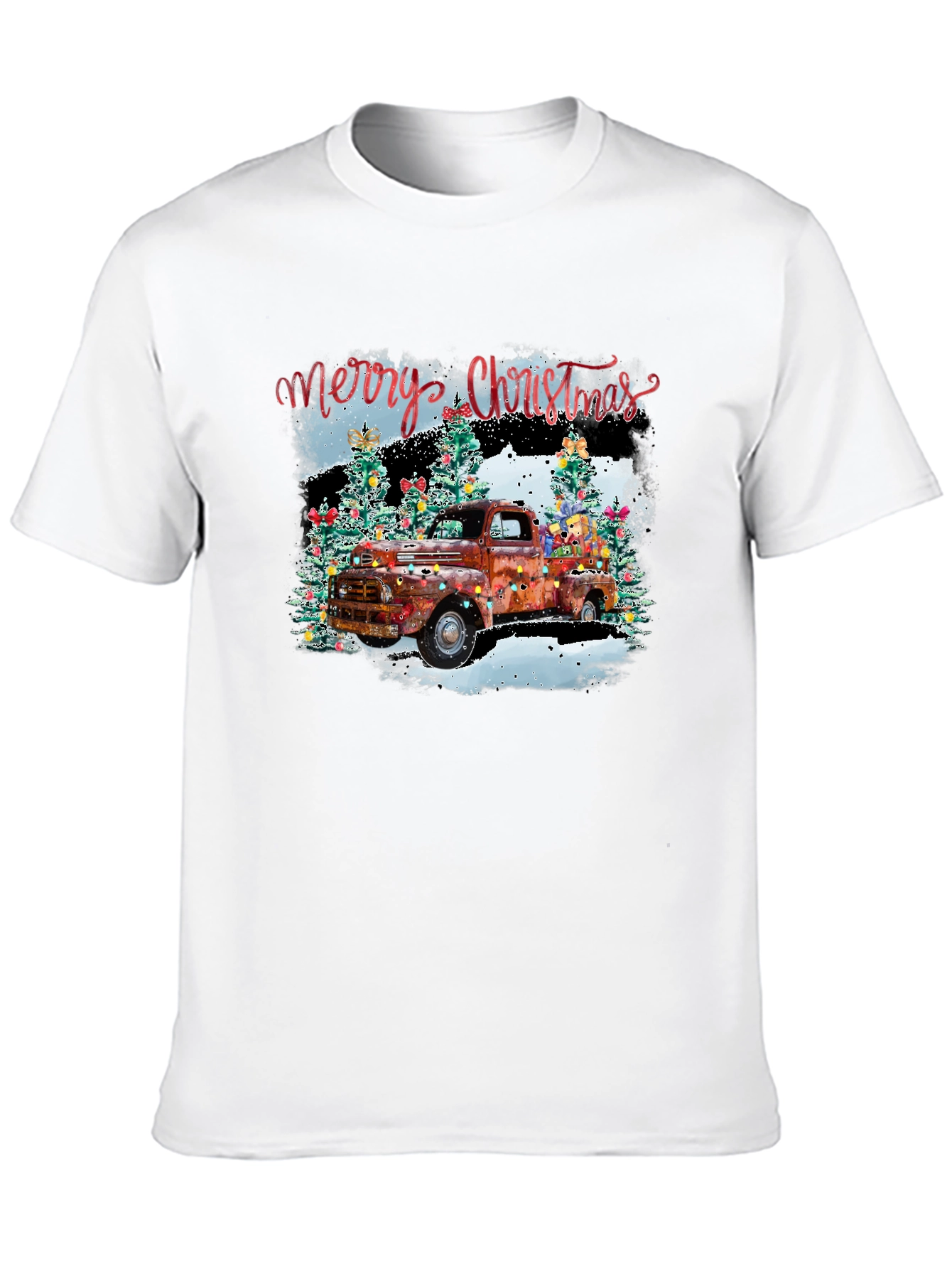 Merry Christmas Truck Graphic Tee