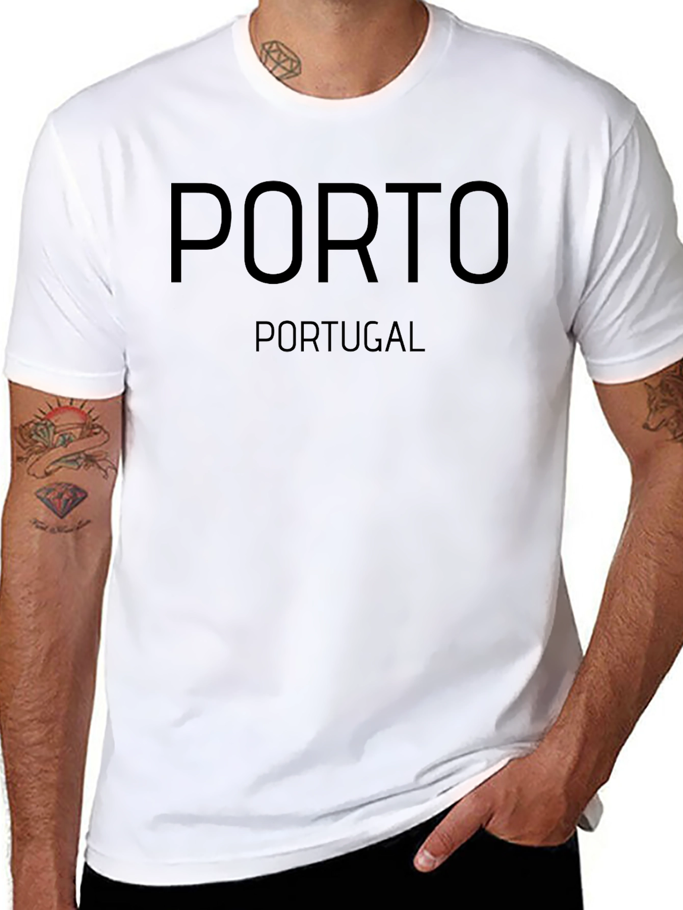 Porto Portugal Black Graphic Tee