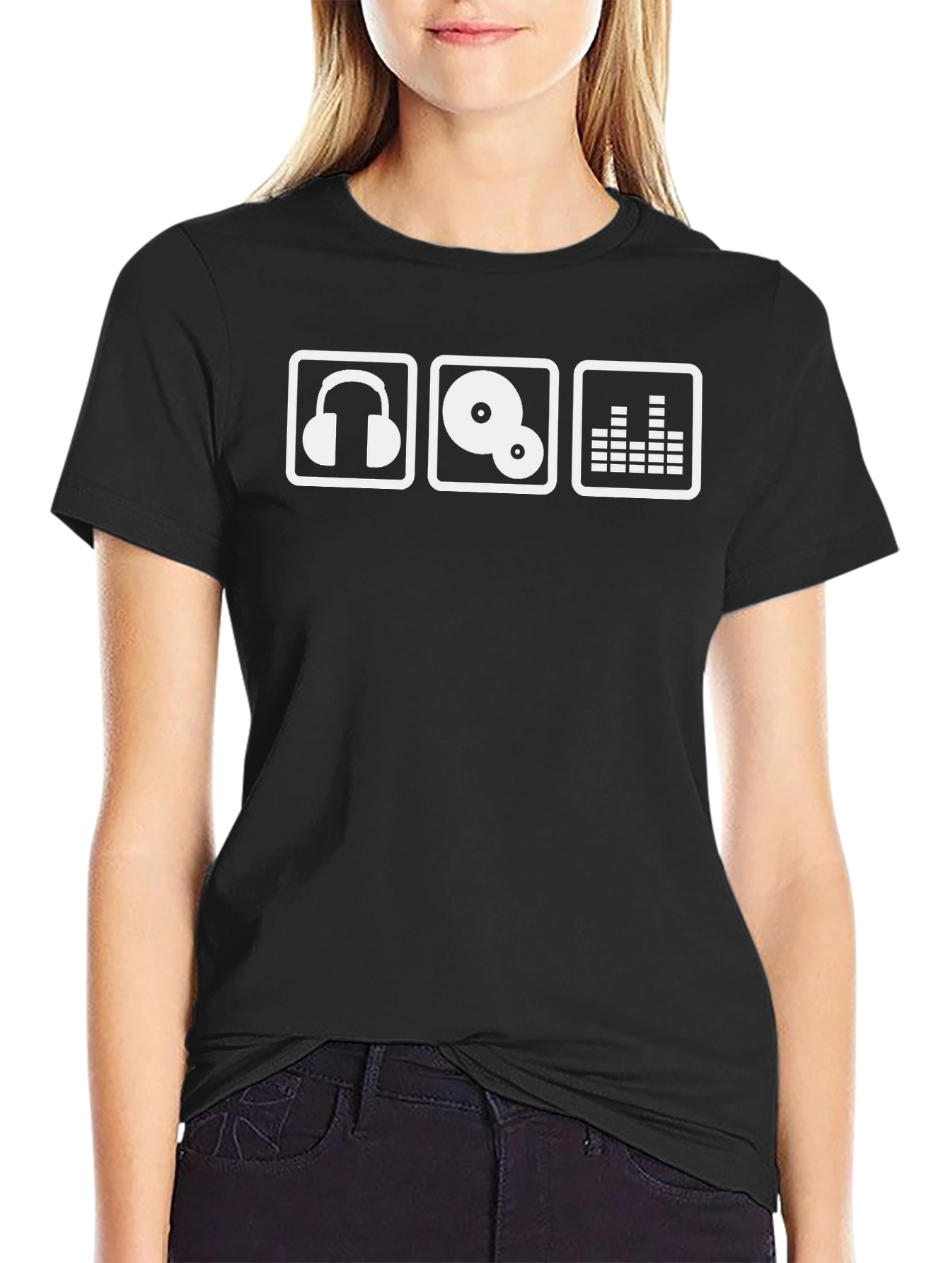 DJ Music T-Shirt - Headphones Vinyl Equalizer