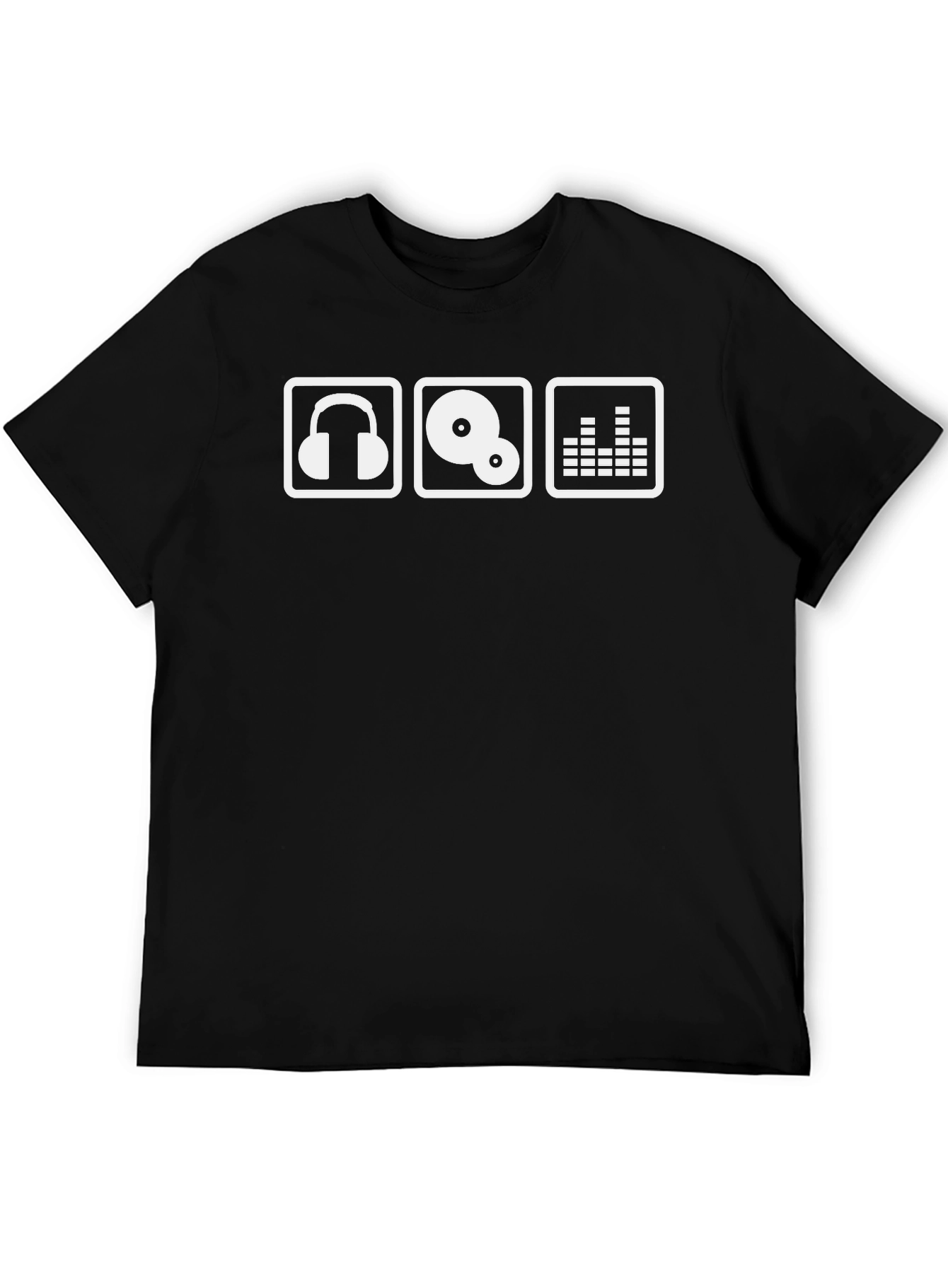 DJ Music T-Shirt - Headphones Vinyl Equalizer
