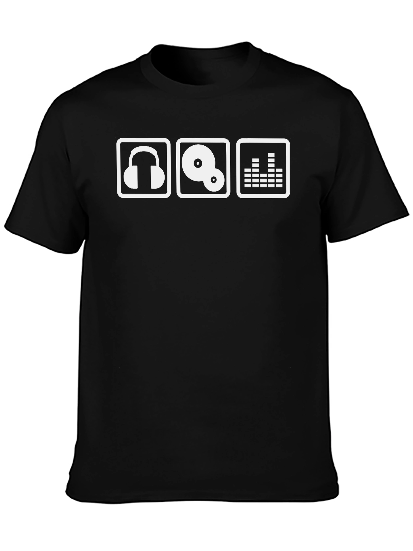DJ Music T-Shirt - Headphones Vinyl Equalizer