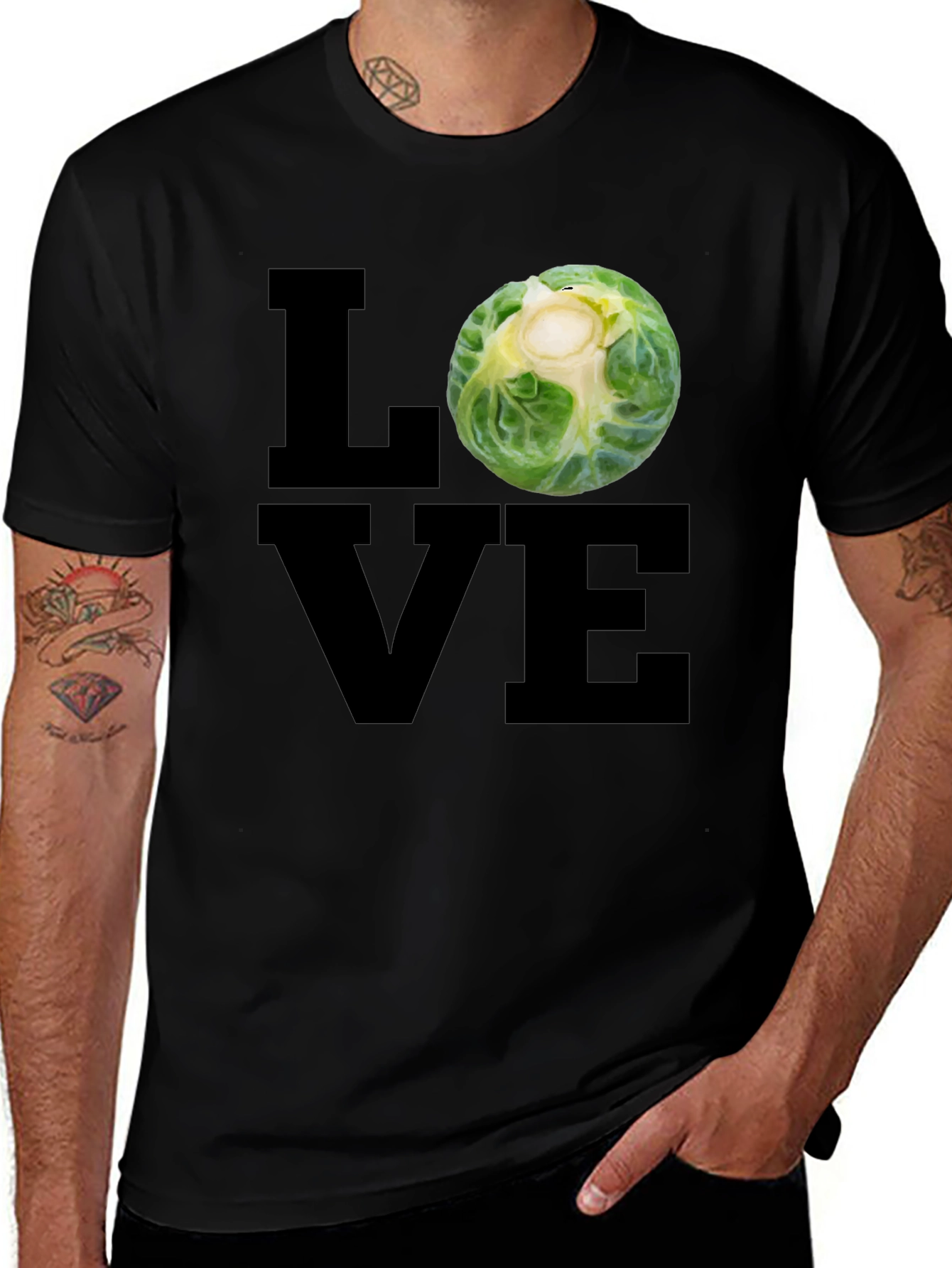 Love Sprouts T-Shirt - Black Graphic Tee