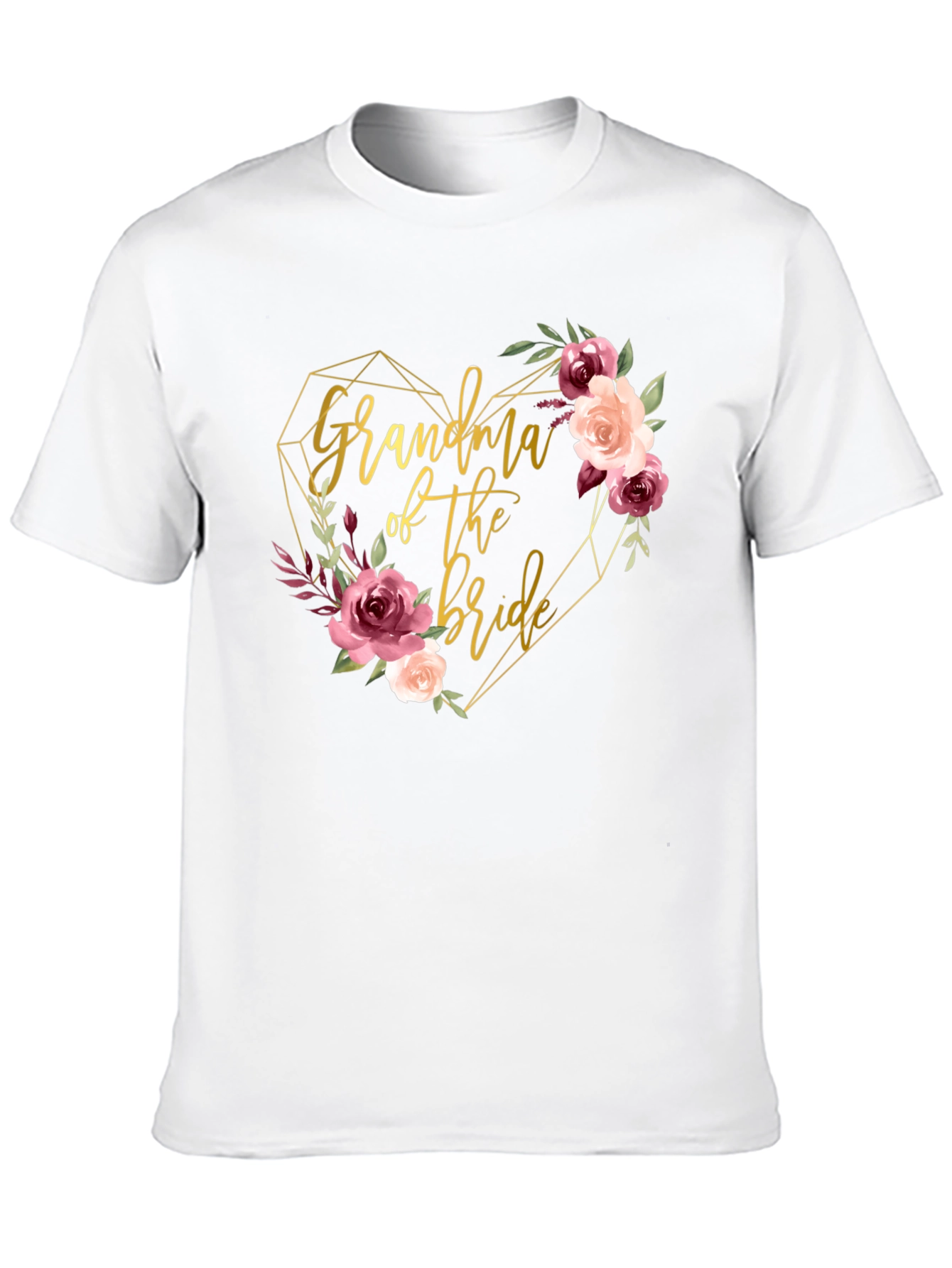 Grandma of the Bride Floral Heart Tee