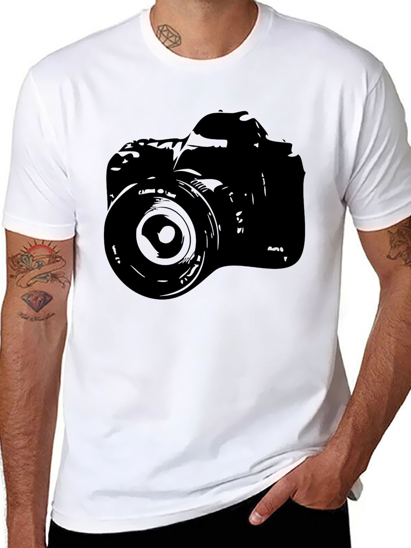 DSLR Camera Graphic Black T-Shirt