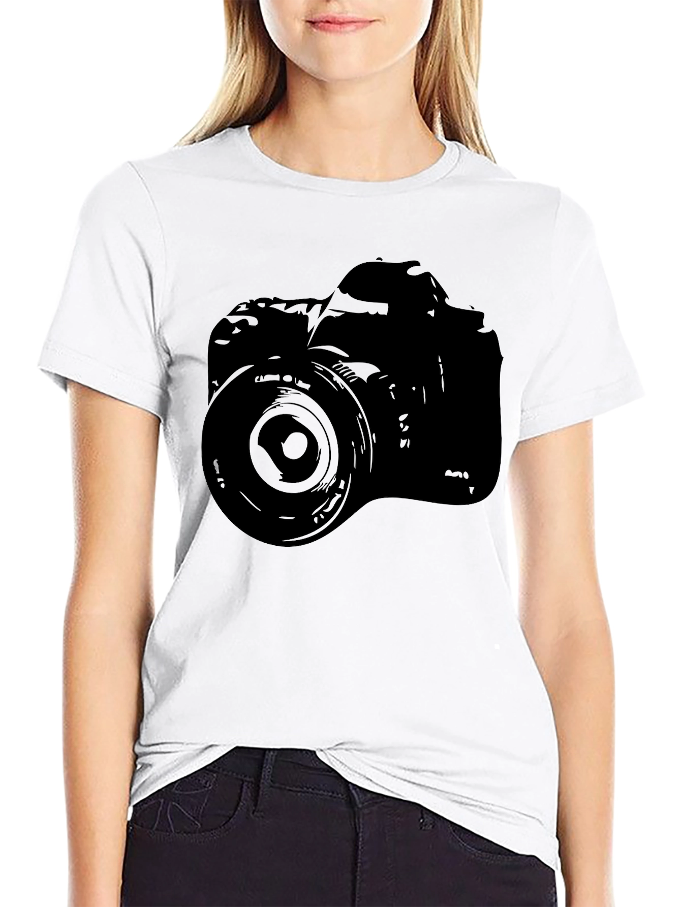 DSLR Camera Graphic Black T-Shirt