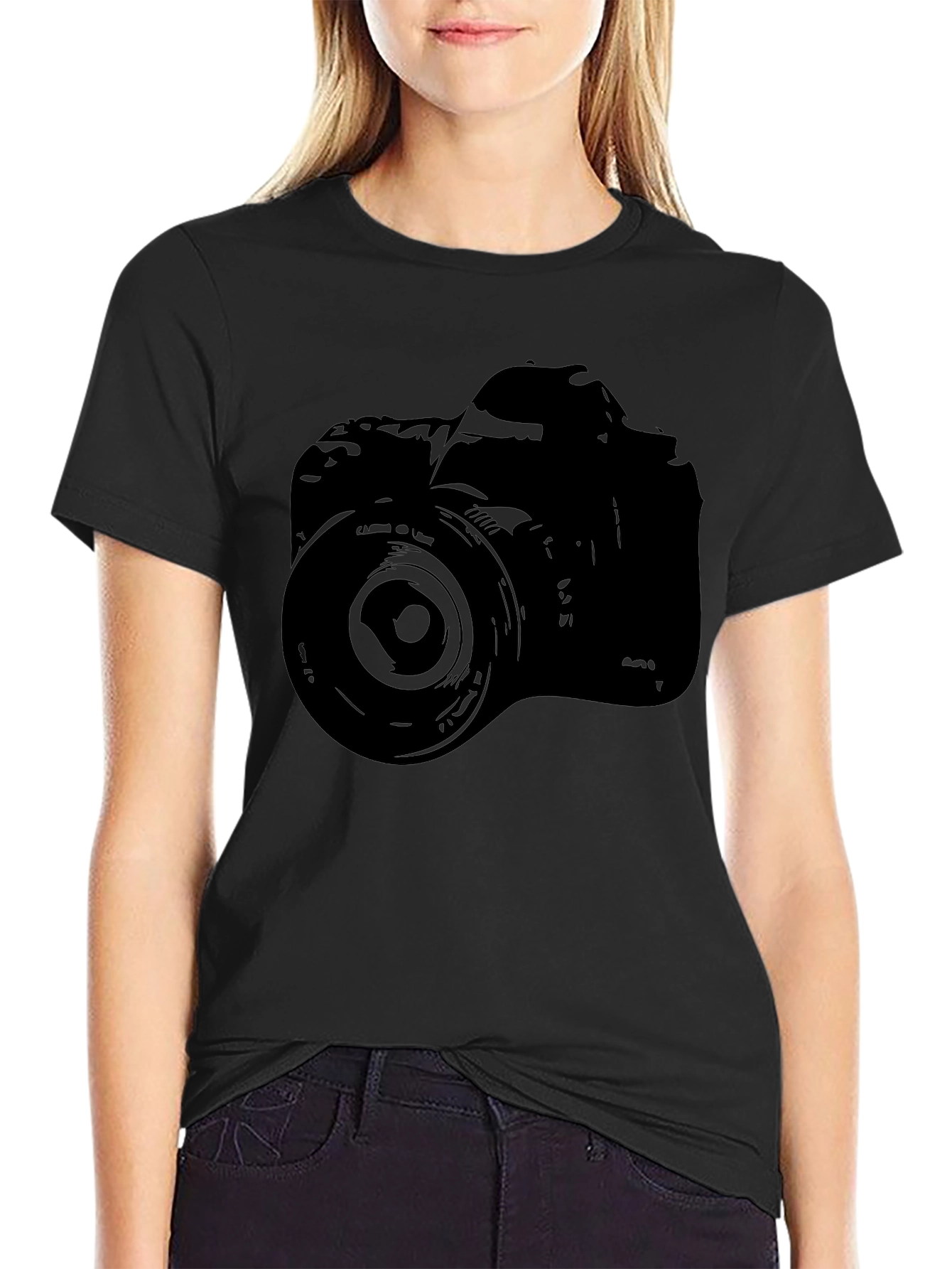 DSLR Camera Graphic Black T-Shirt