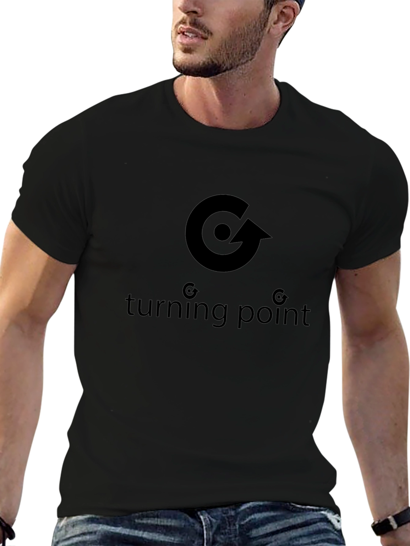 Turning Point Graphic Tee - Modern Black T-Shirt