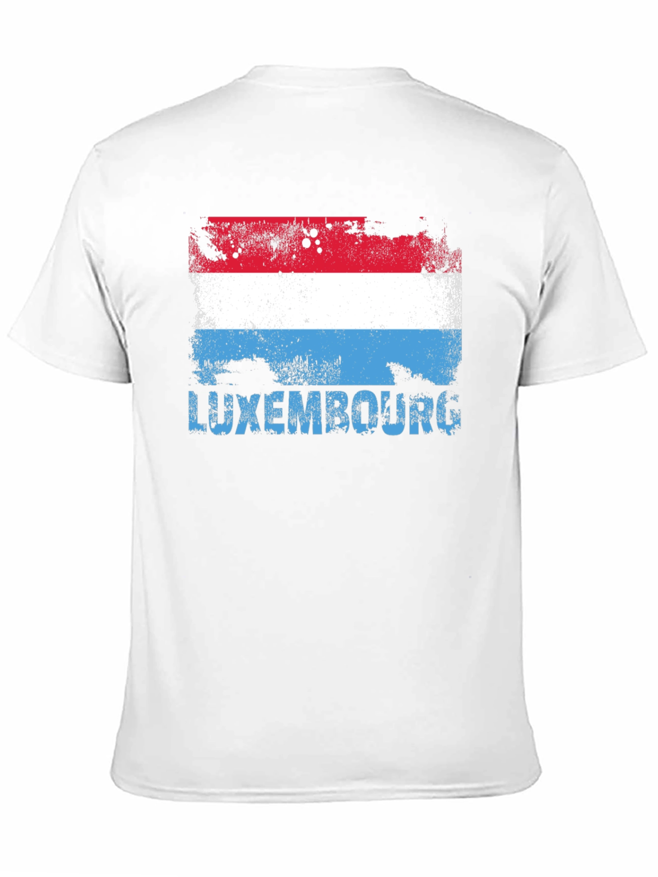 Luxembourg Flag Distressed Mens T-shirt