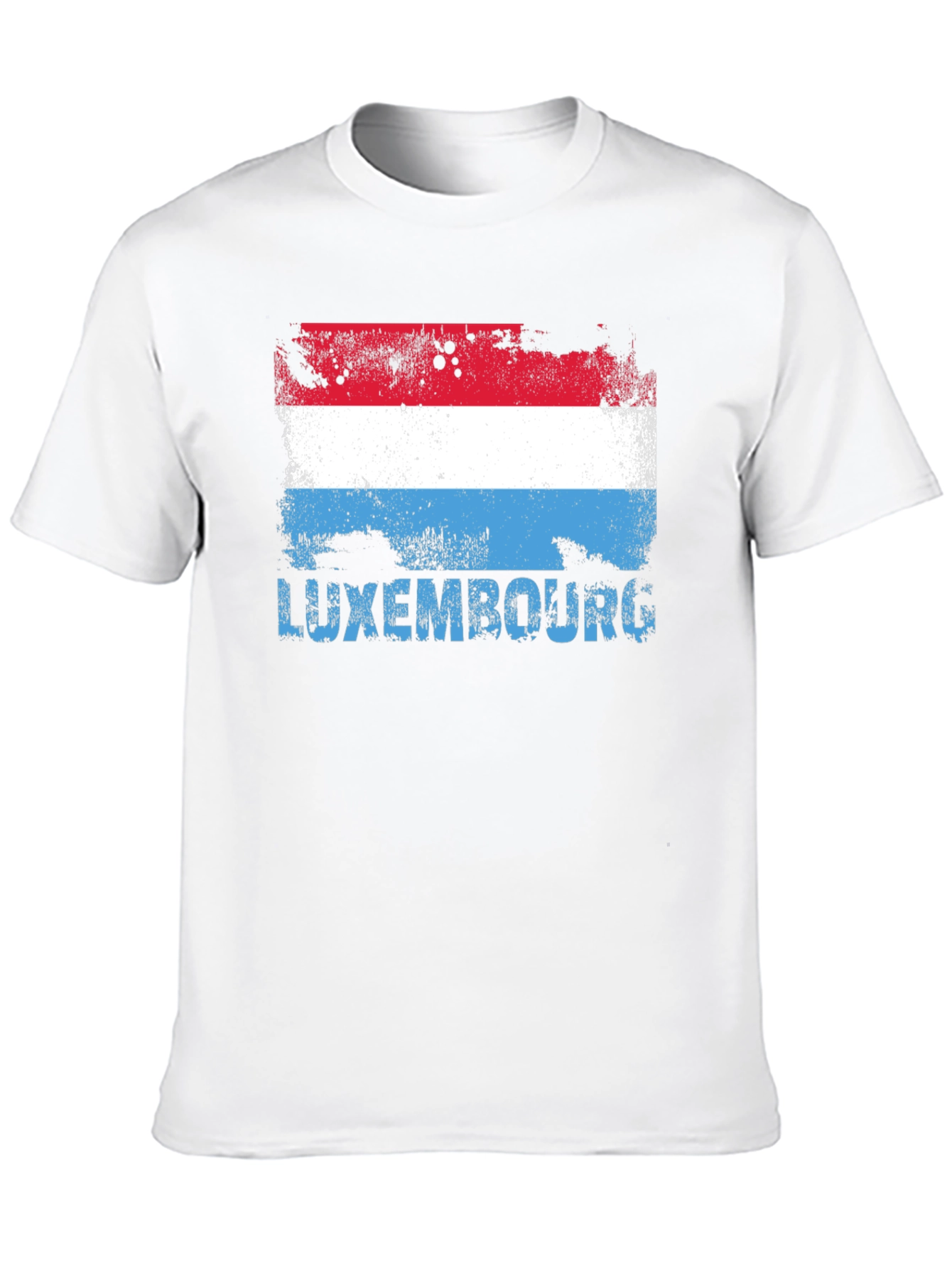 Luxembourg Flag Distressed Mens T-shirt