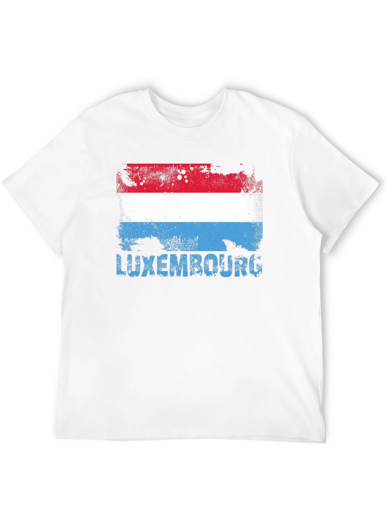Luxembourg Flag Distressed Mens T-shirt