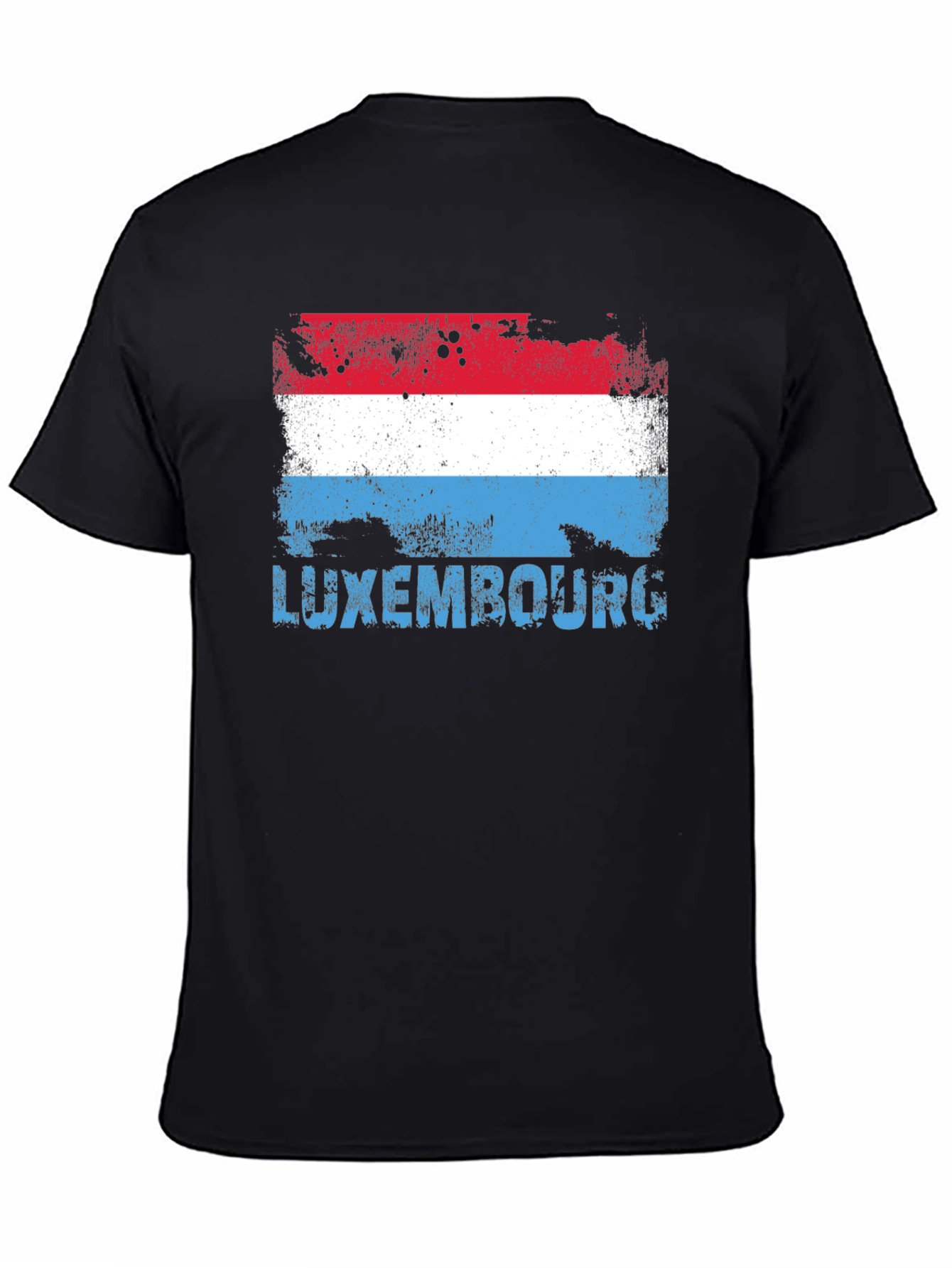 Luxembourg Flag Distressed Mens T-shirt