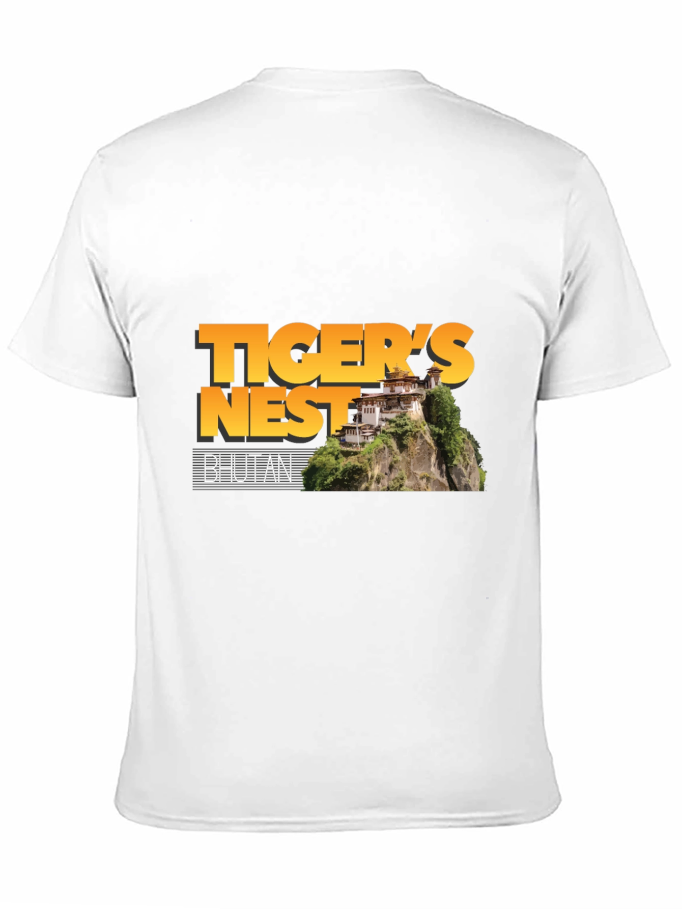 Tigers Nest Bhutan Black Graphic T-Shirt
