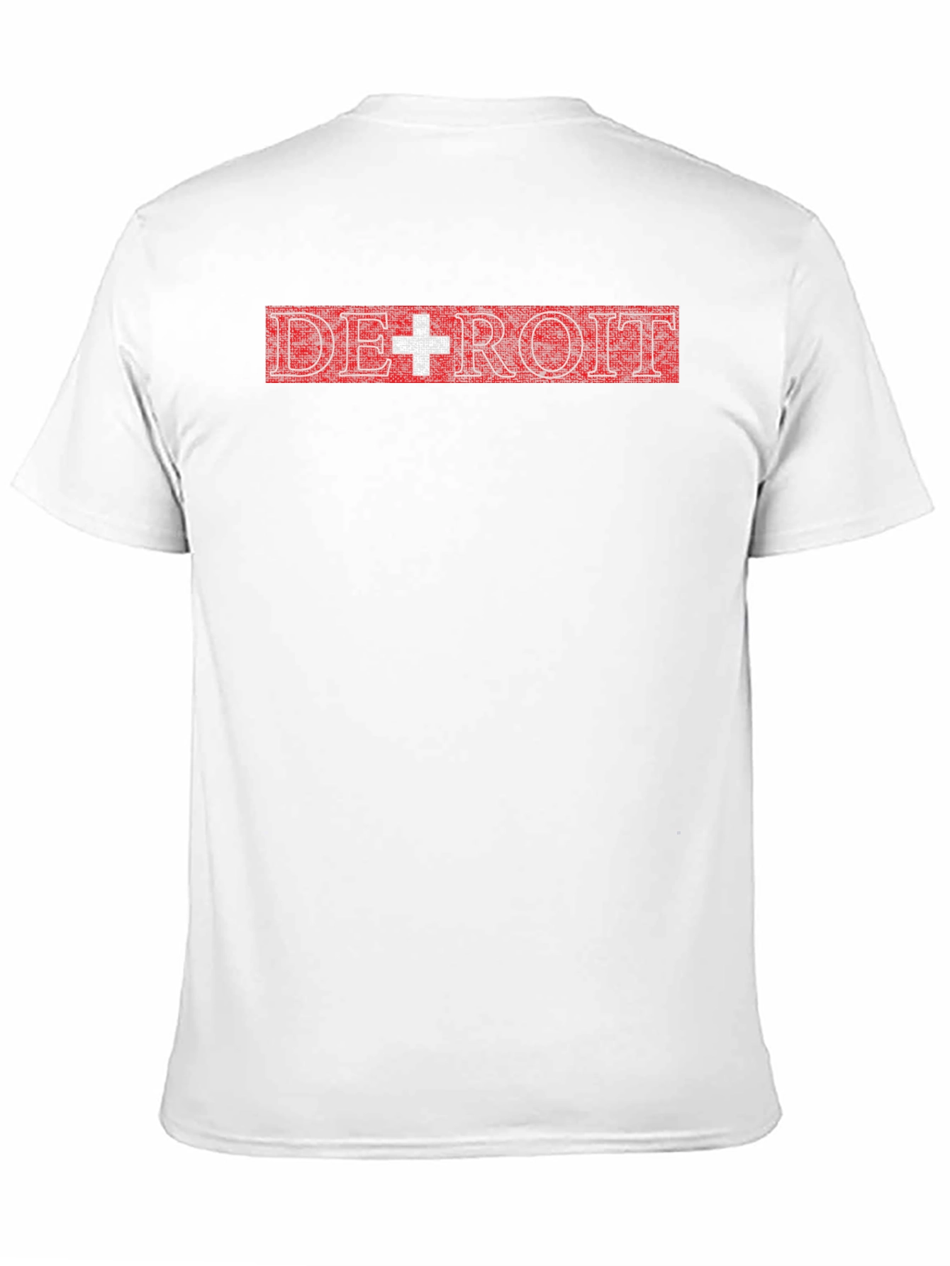 Detroit Red & White Graphic T-Shirt
