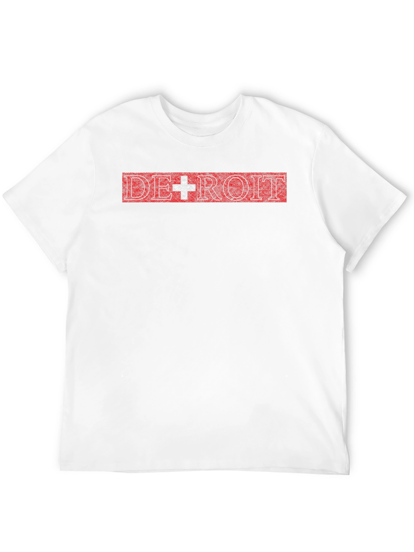 Detroit Red & White Graphic T-Shirt