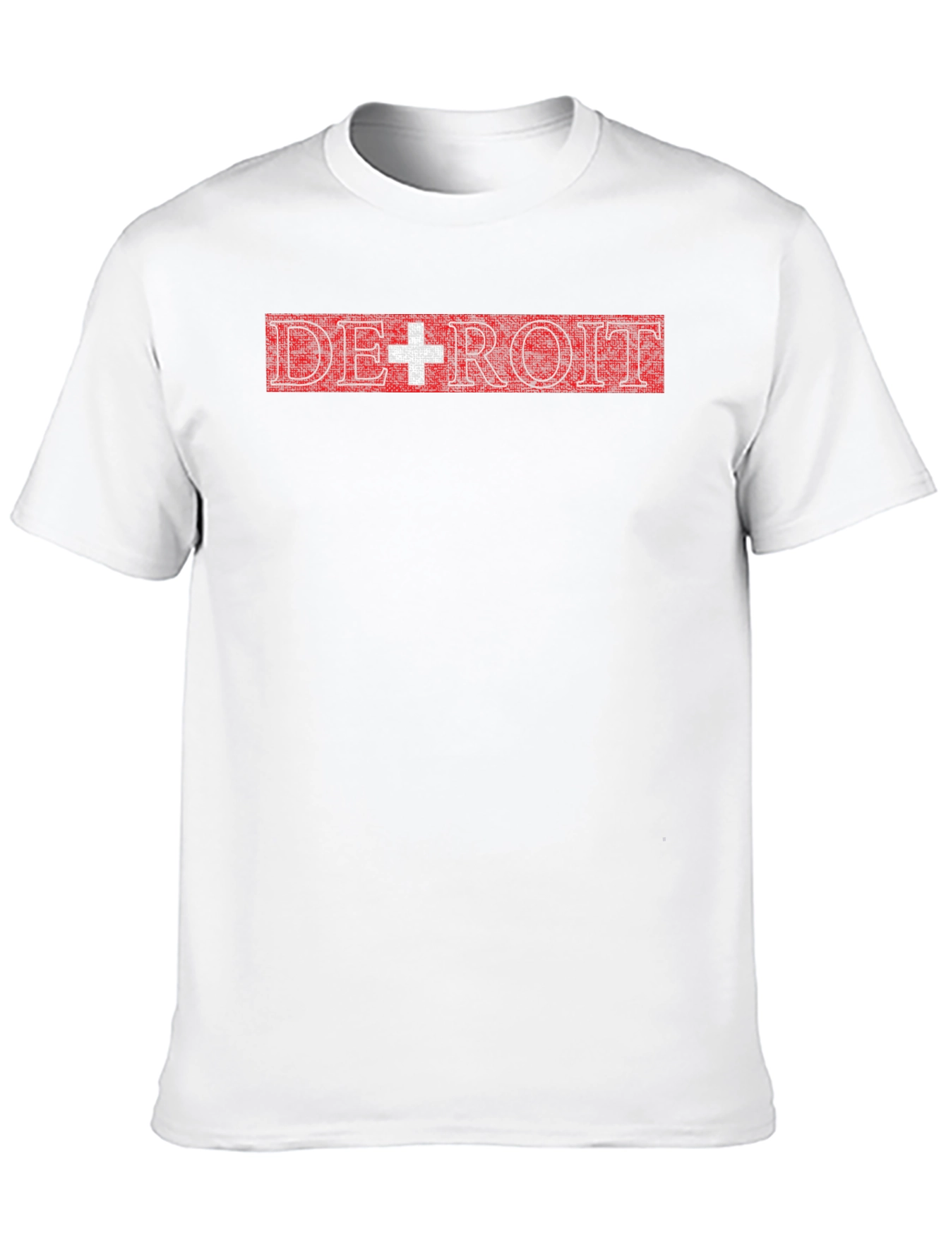 Detroit Red & White Graphic T-Shirt